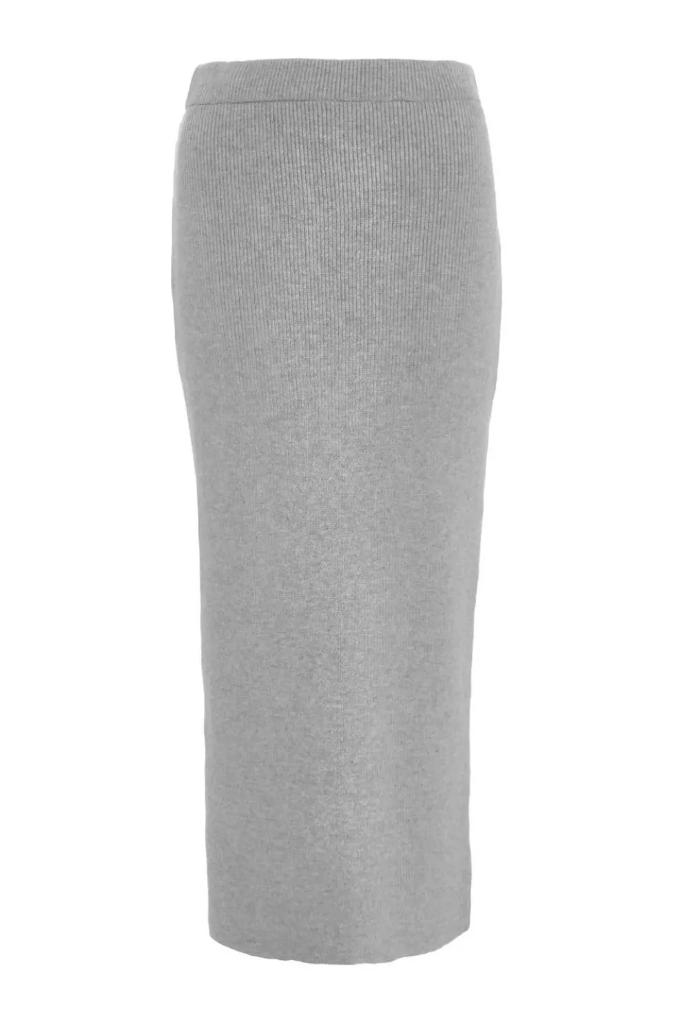 Grey Knit Midaxi Skirt