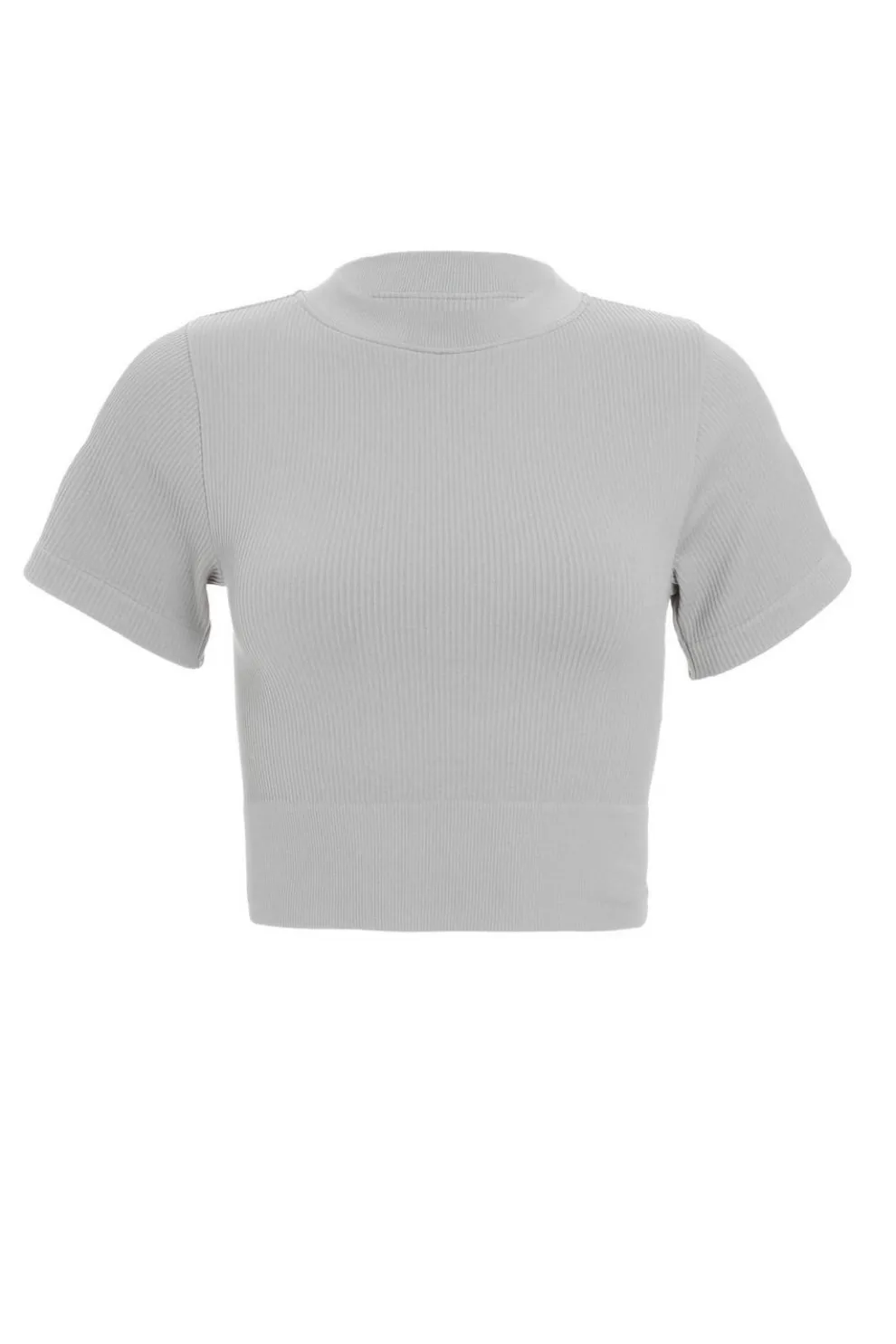 Grey Seamless Crop Top