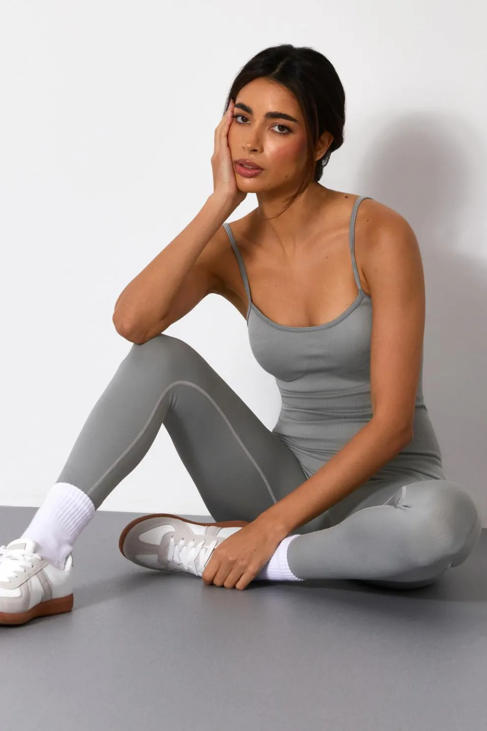 Grey Seamless Jumpsuit