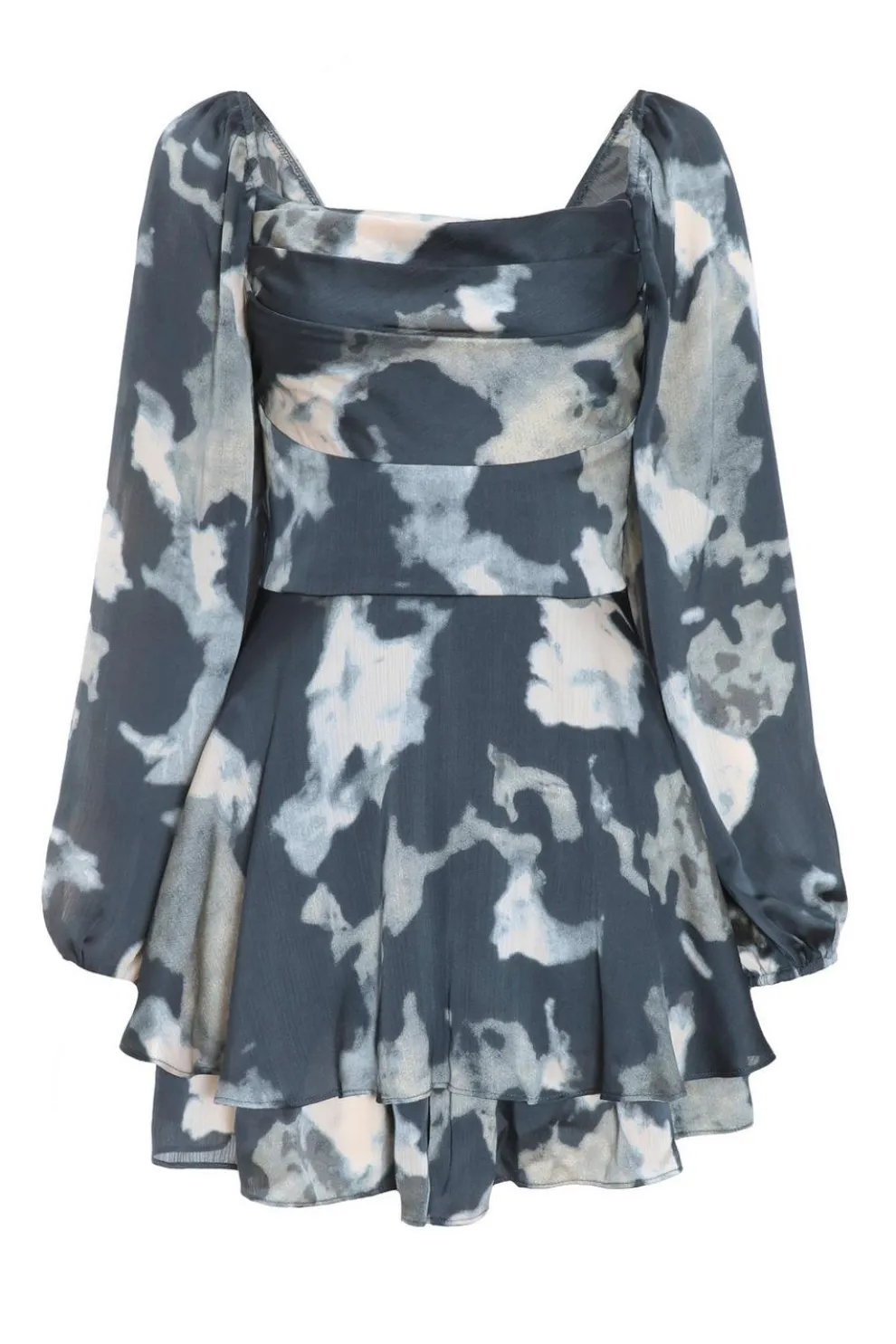 Grey Smudge Print Playsuit