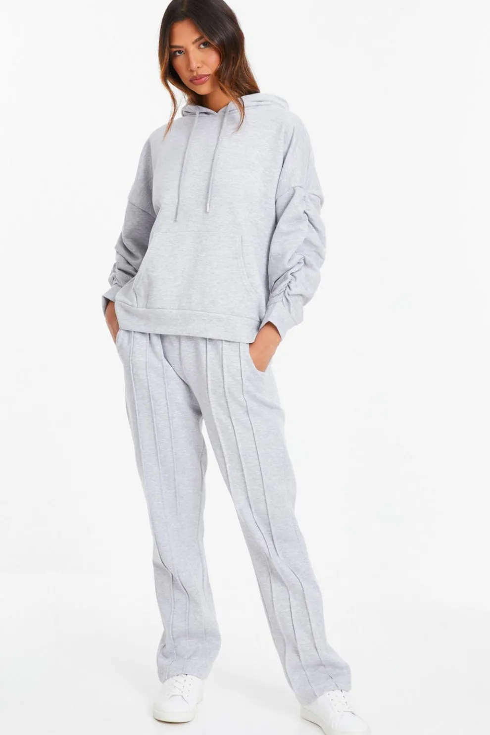 Grey Wide leg Joggers