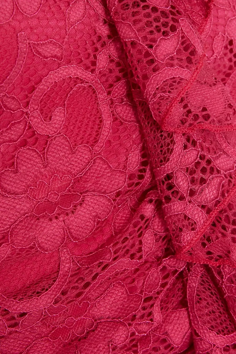 Hot Pink Lace Crop Top