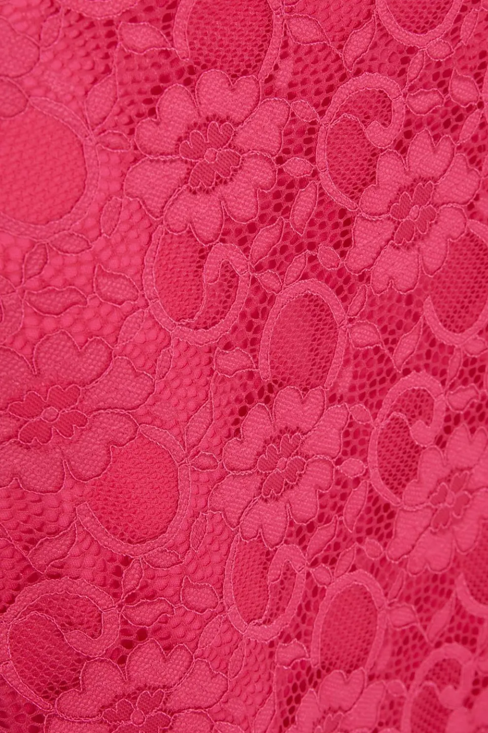 Hot Pink Lace Midaxi Skirt