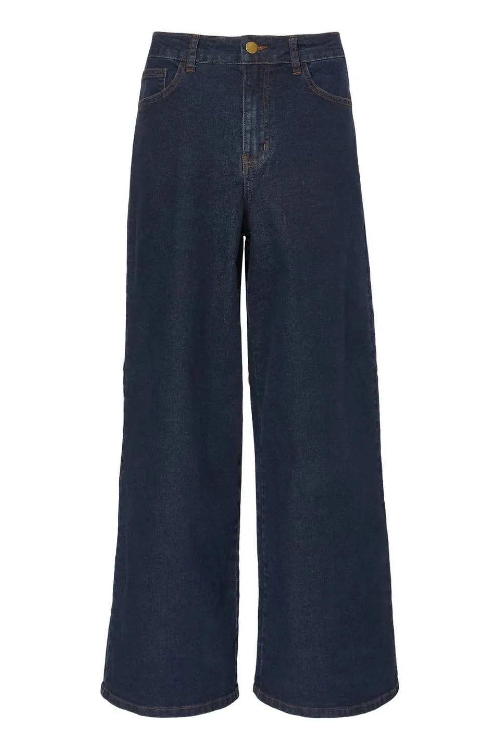 Indigo Denim Wide Leg Jeans