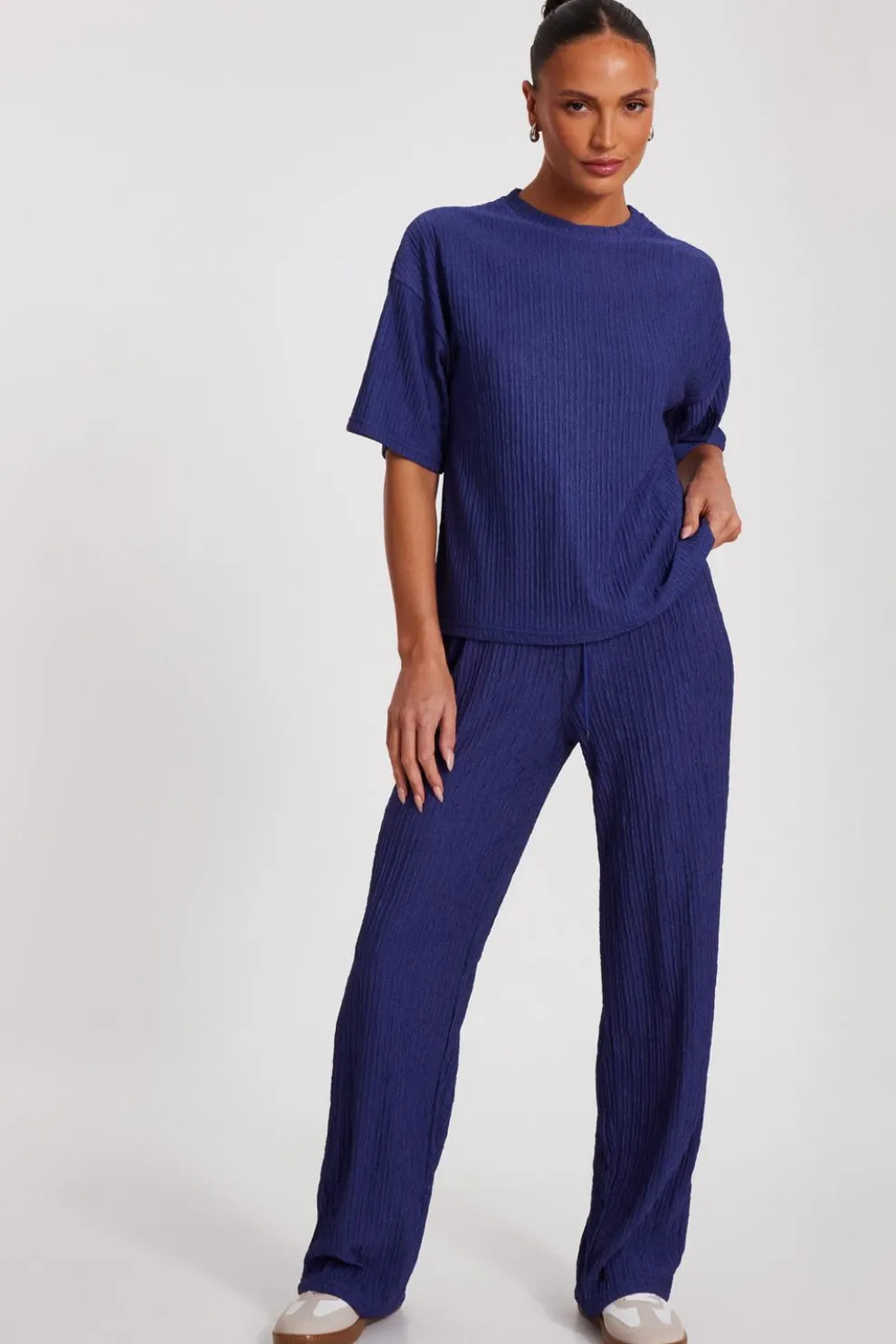 Indigo Textured T-Shirt