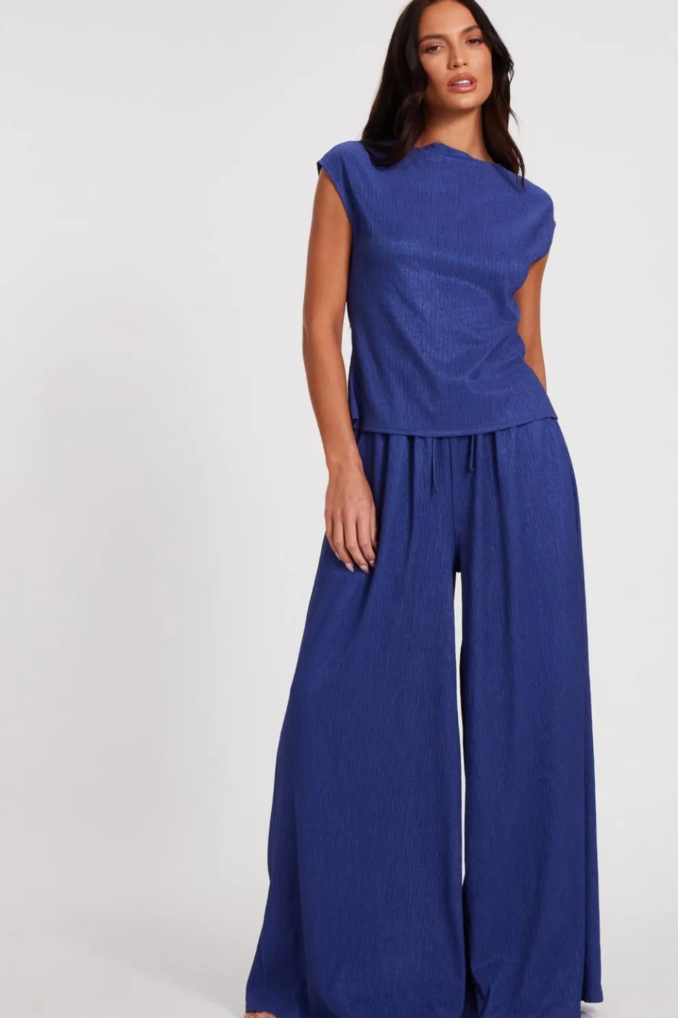 Indigo Wide Leg Trousers