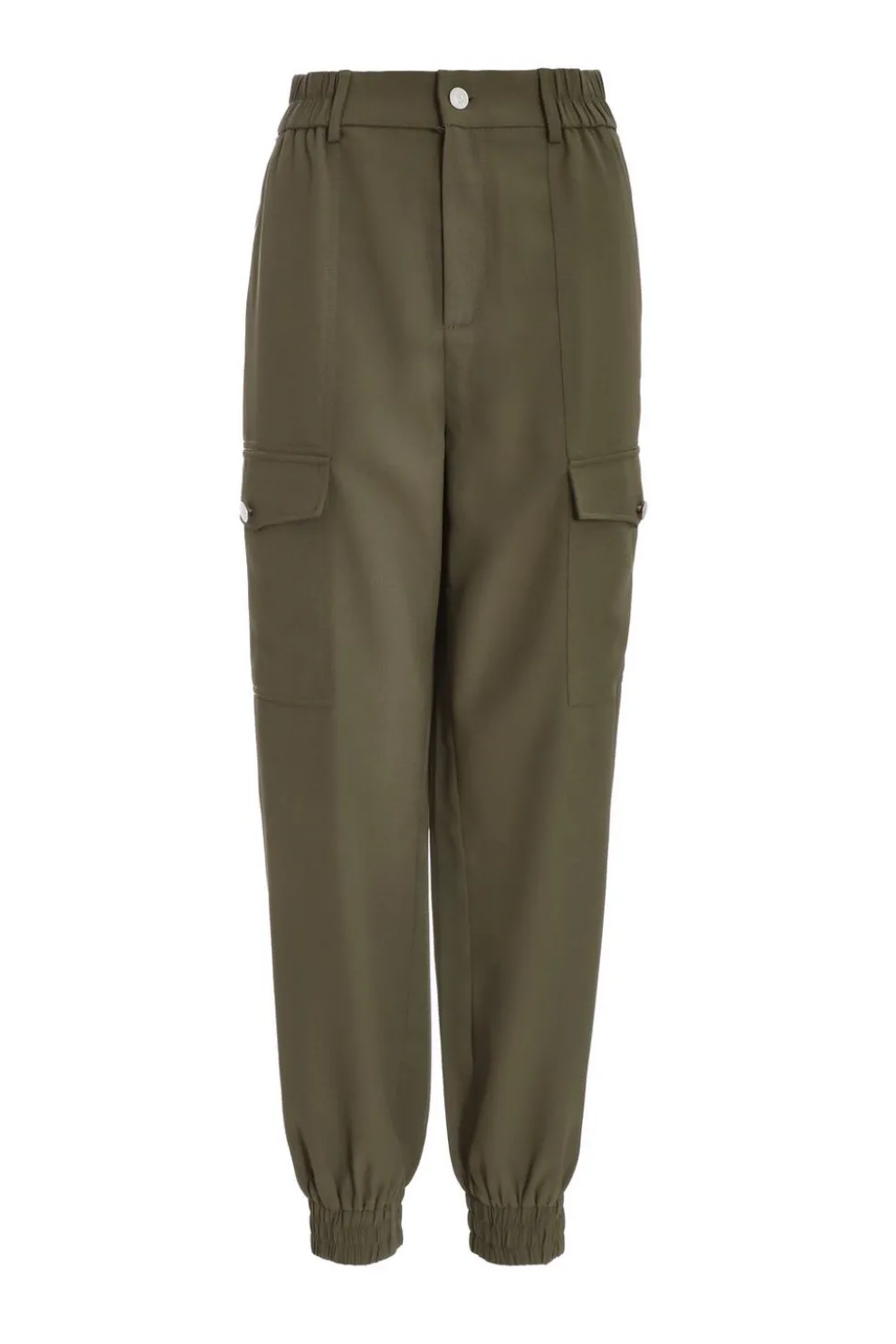 Khaki Cargo Cuff Trousers
