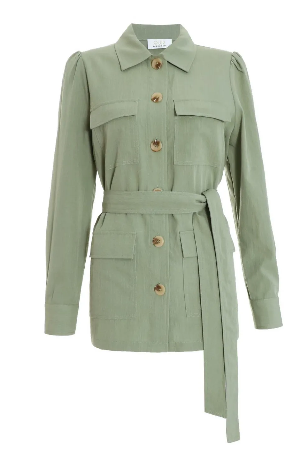 Khaki Linen Utility Jacket