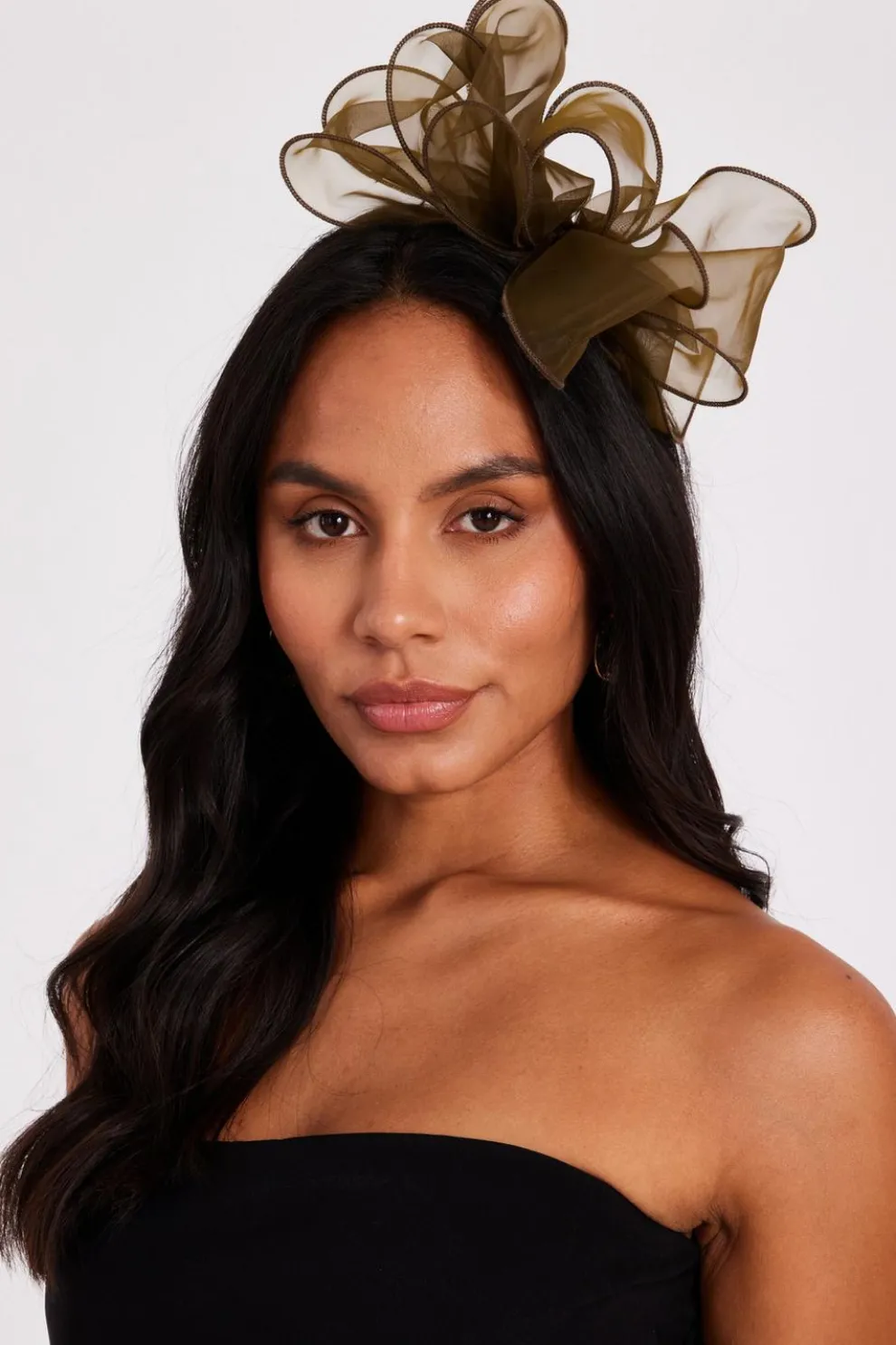 Khaki Loop Headband Fascinator
