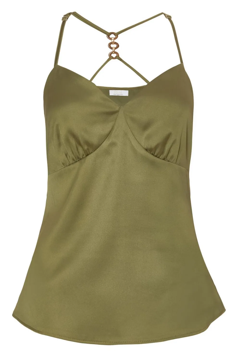 Khaki Satin Cami Top