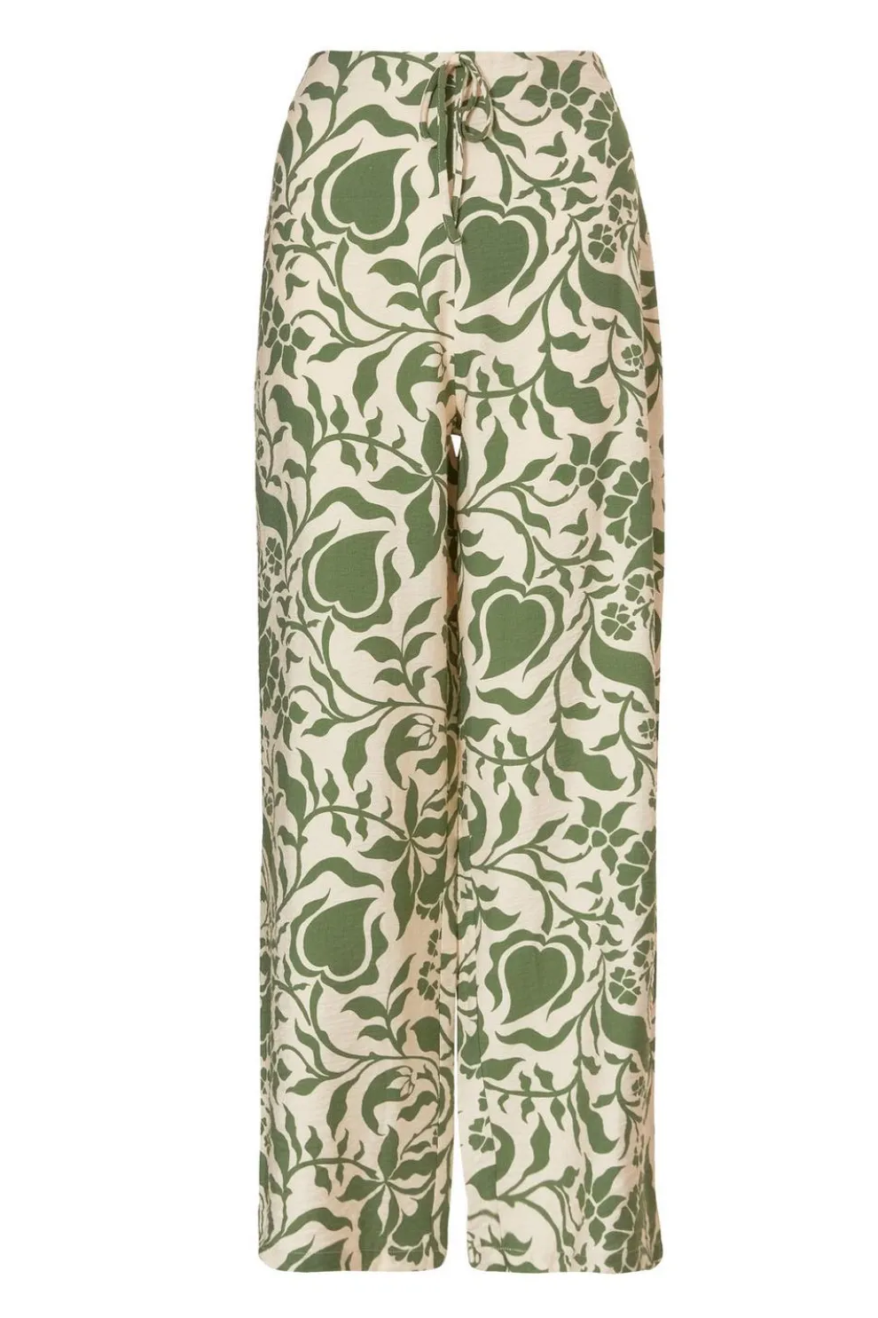 Khaki Tropical Print Trousers