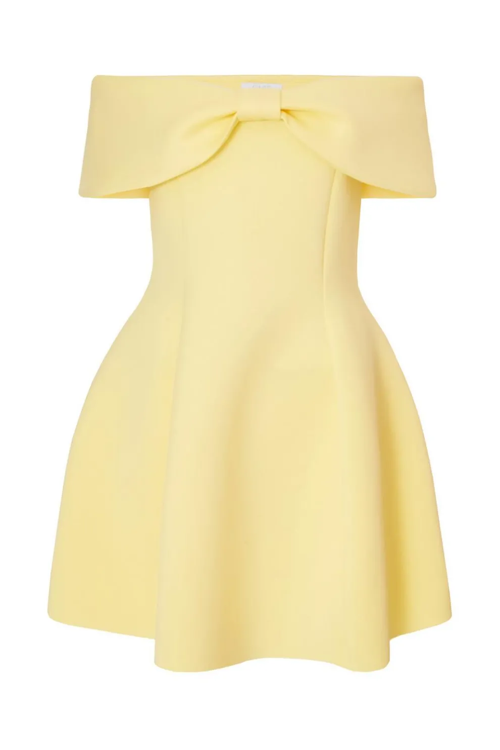 Lemon Bardot Bow Skater Dress
