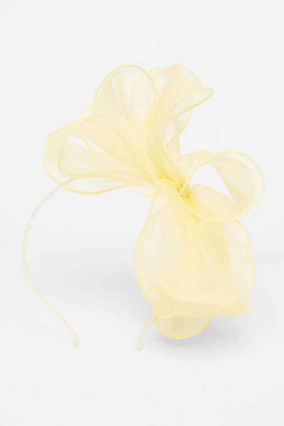 Lemon Mesh Headband Fascinator