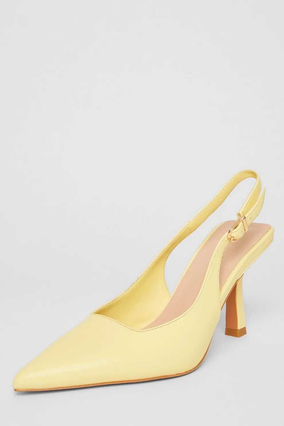 Lemon Sling Back Court Heels