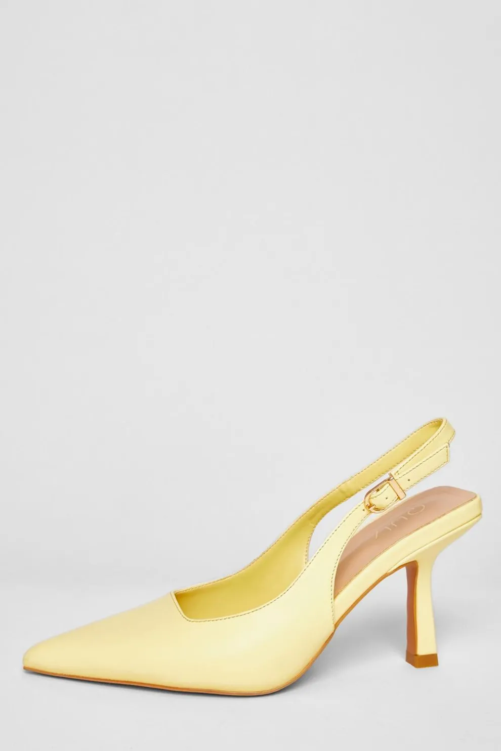 Lemon Sling Back Court Heels
