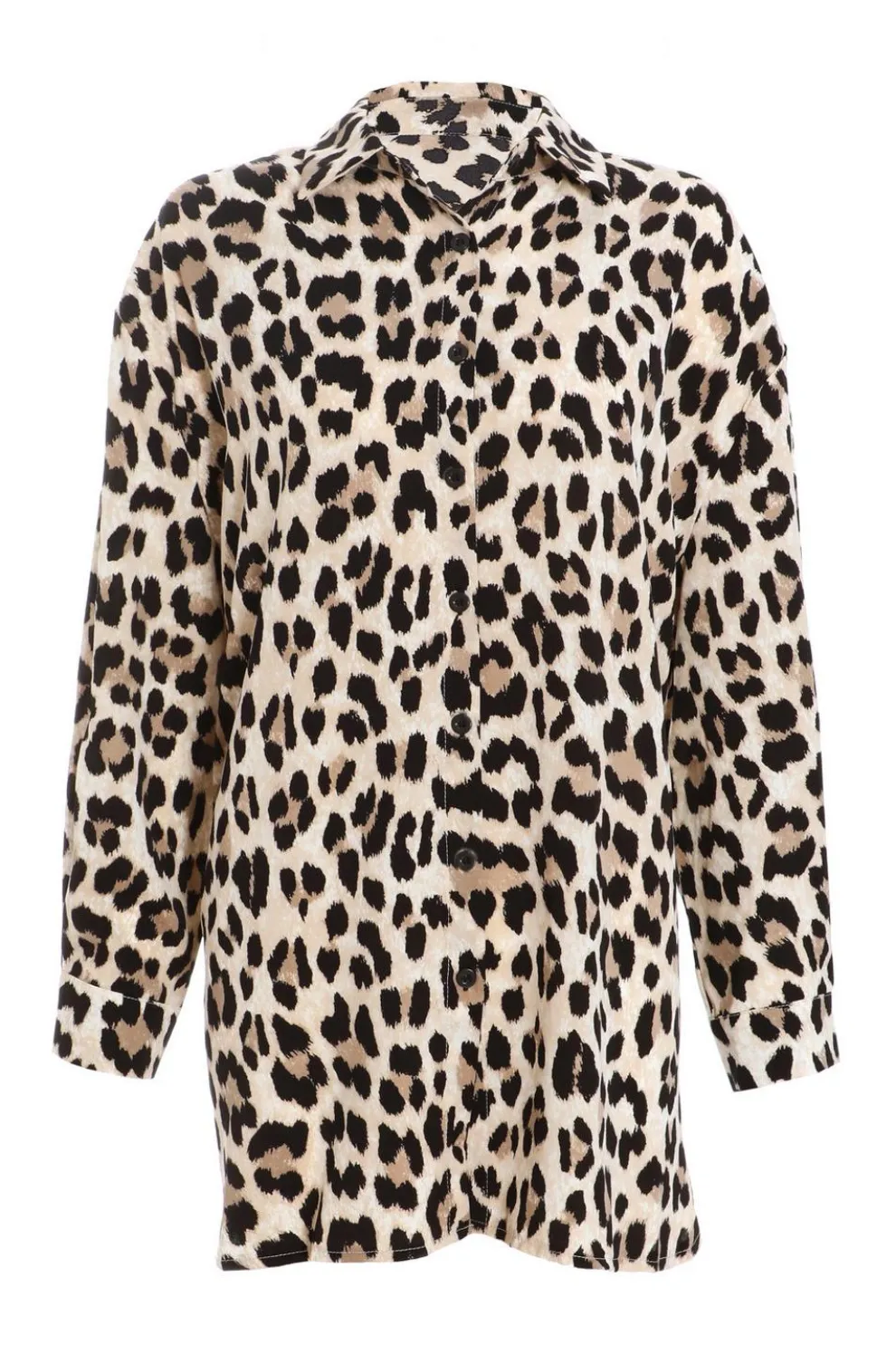 Leopard Print Oversized Blouse