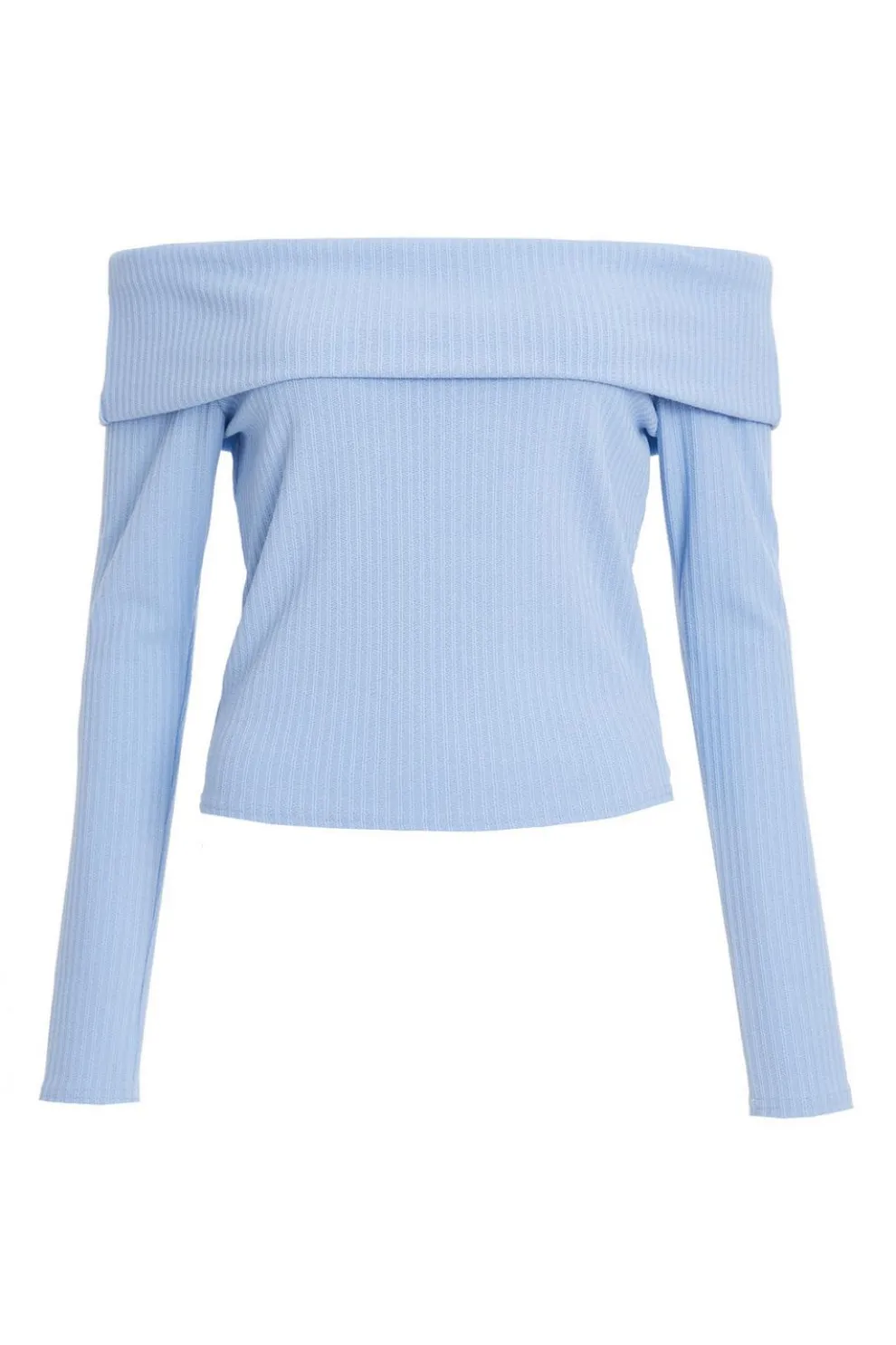 Light Blue Bardot Top