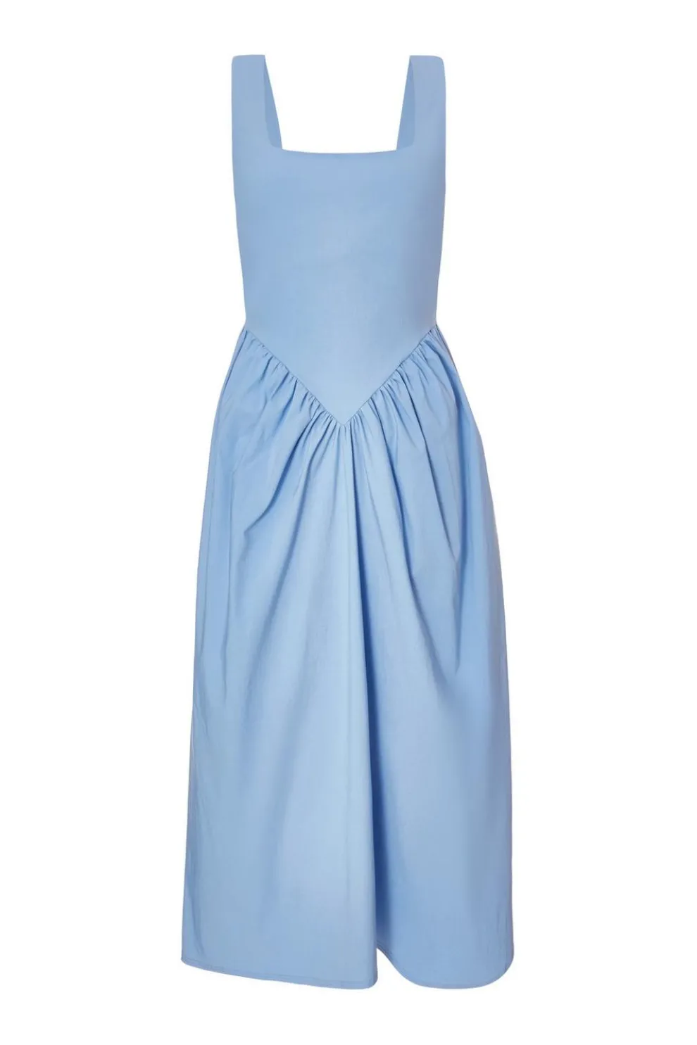 Light Blue Bow Back Midi Dress