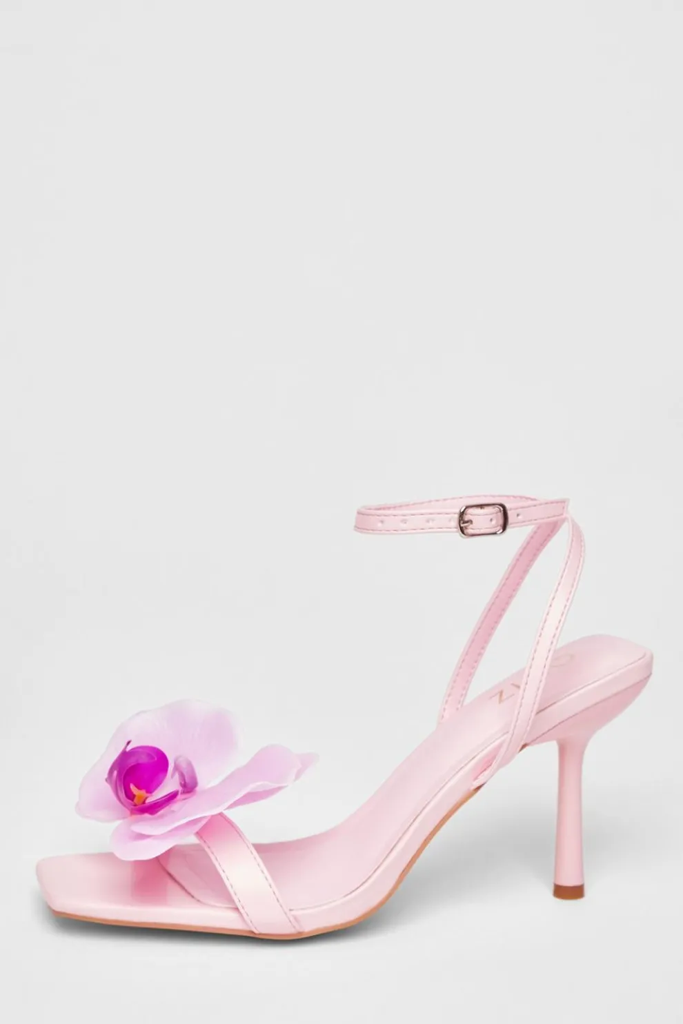 Light Pink Flower Detail Stiletto Heels