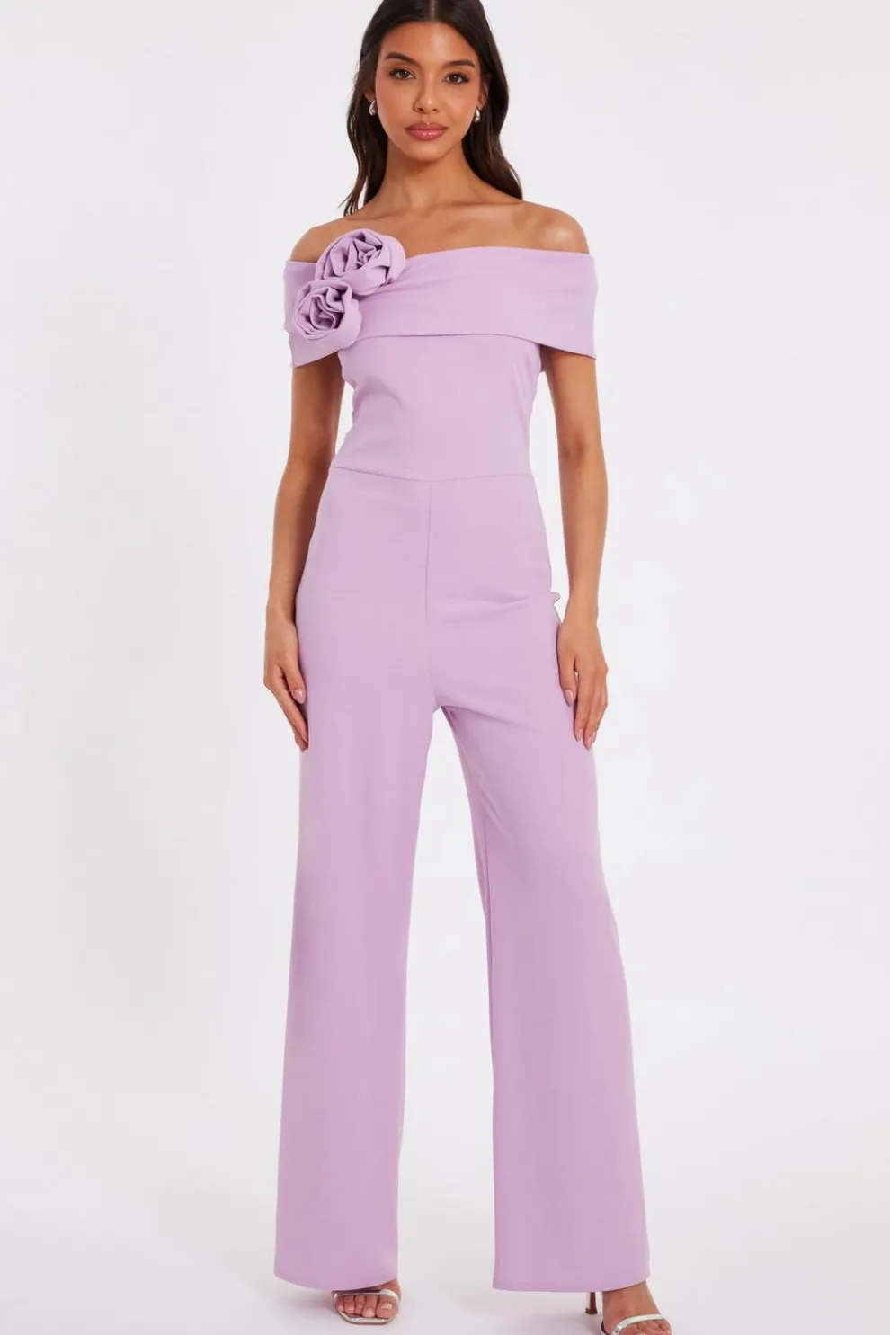 Lilac Floral Corsage Jumpsuit