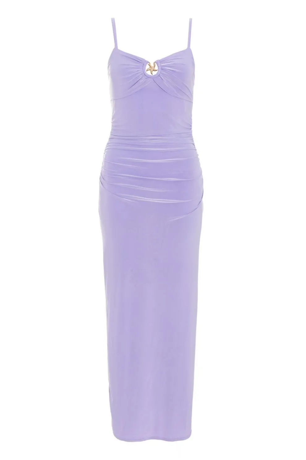 Lilac Ruched Maxi Dress