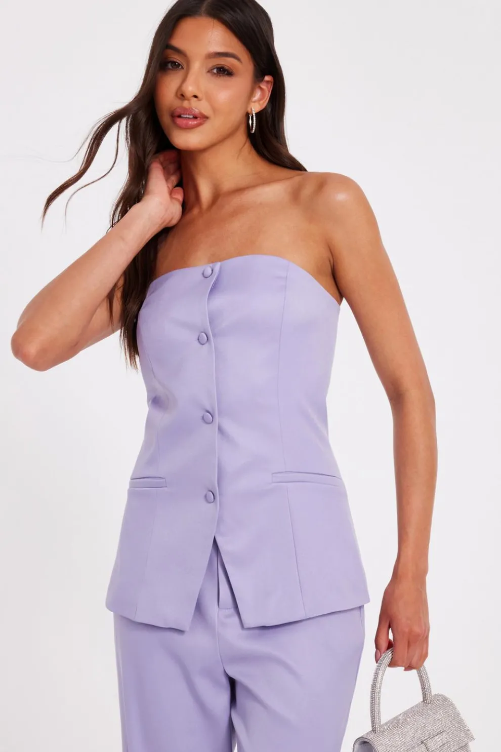 Lilac Tailored Bandeau Waistcoat
