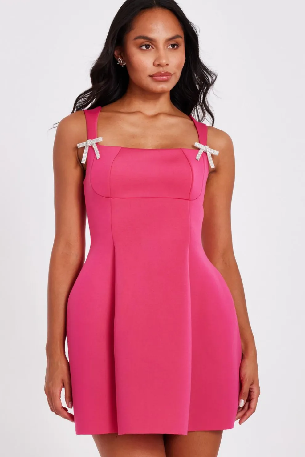 Magenta A-Line Mini Dress