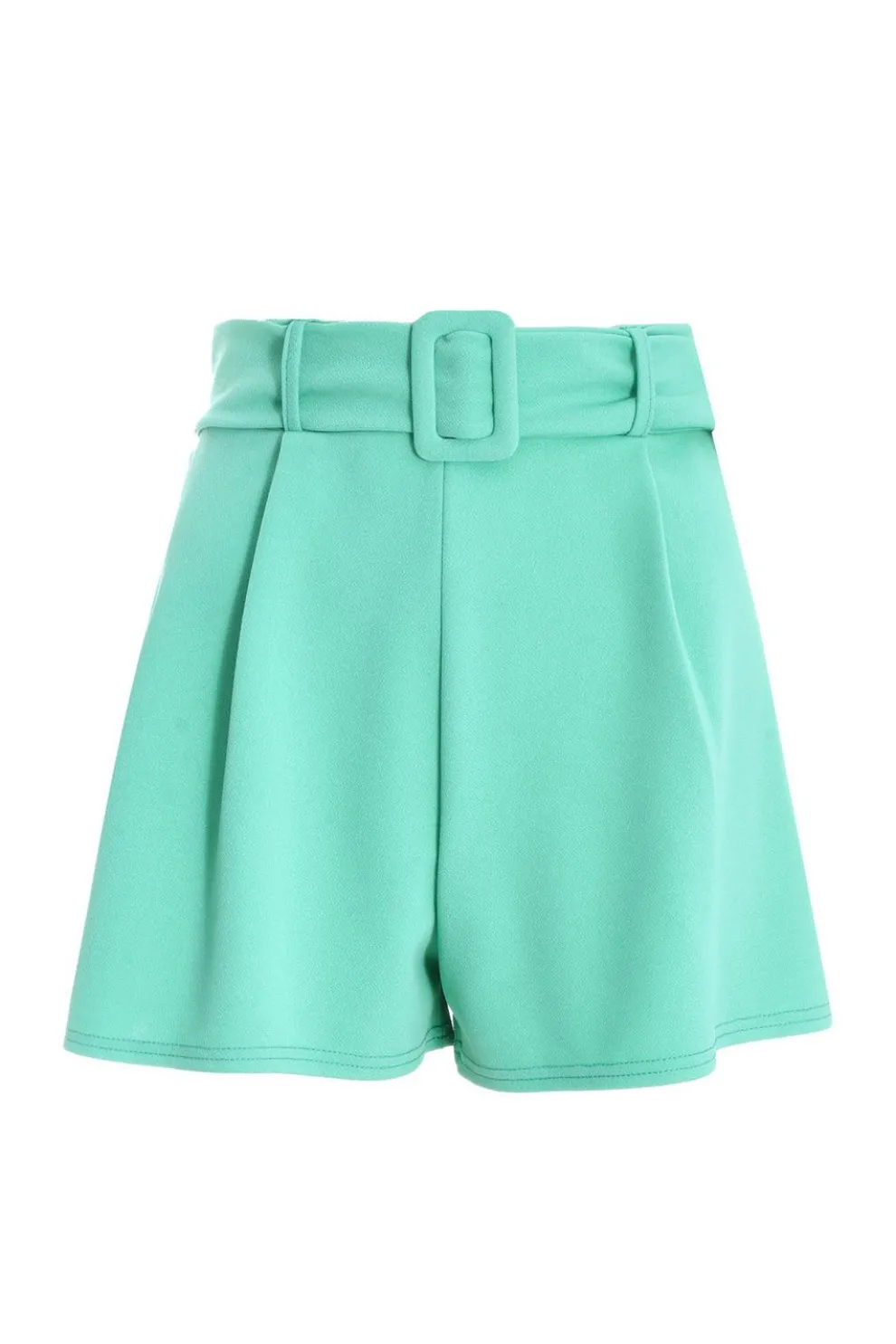 Mint High Waisted Belted Shorts