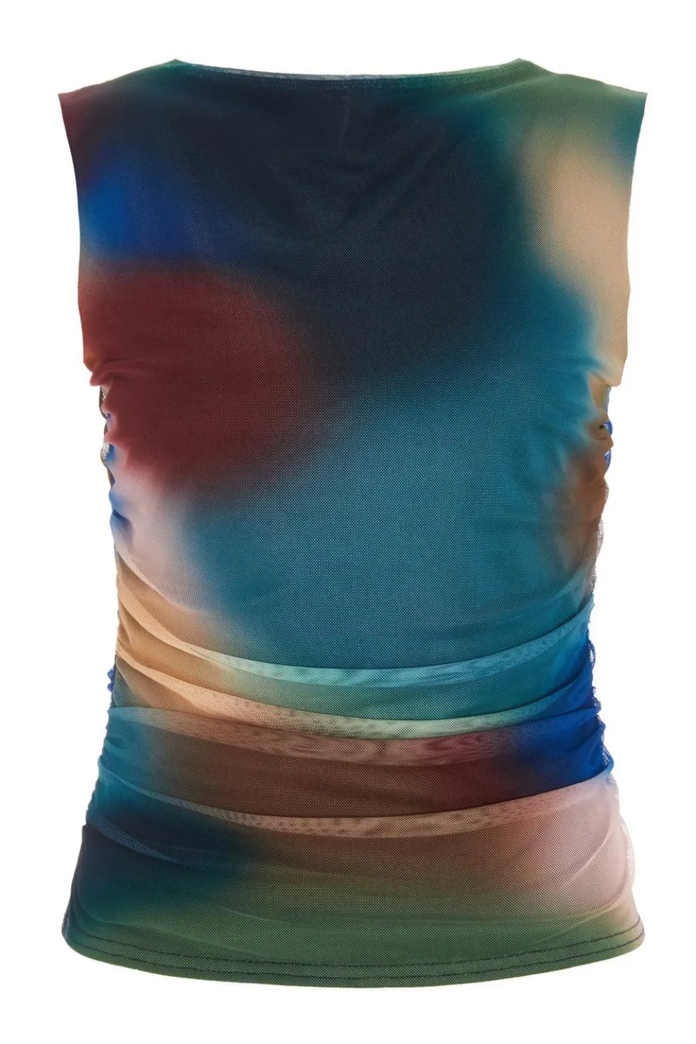 Multicoloured Brushstroke Print Sleeveless top