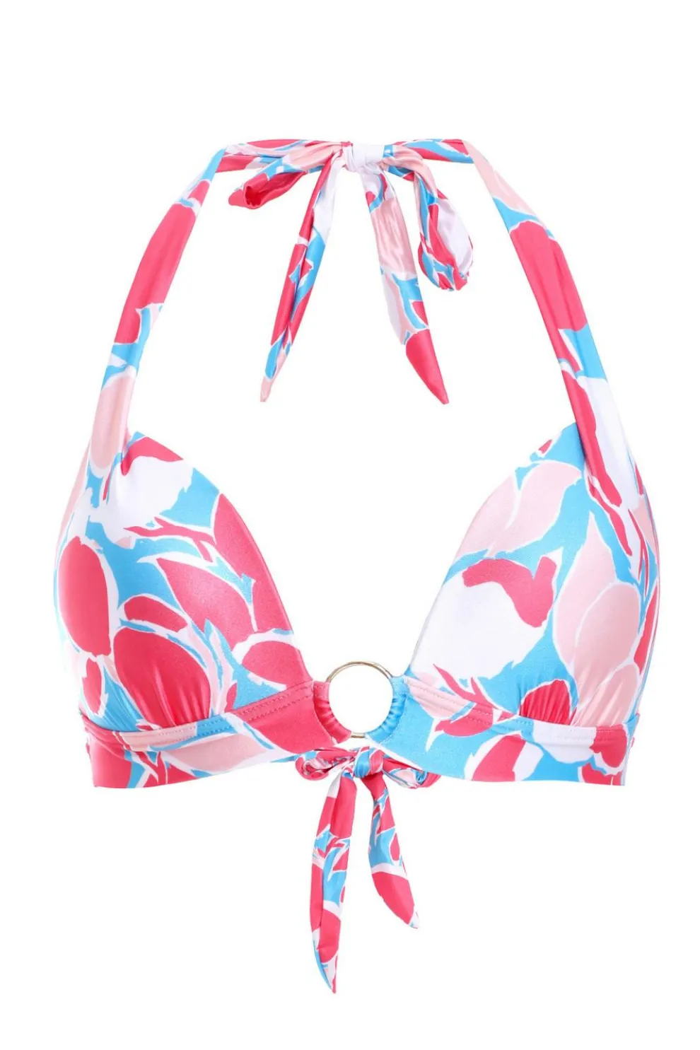 Multicoloured Halter Neck Bikini Top