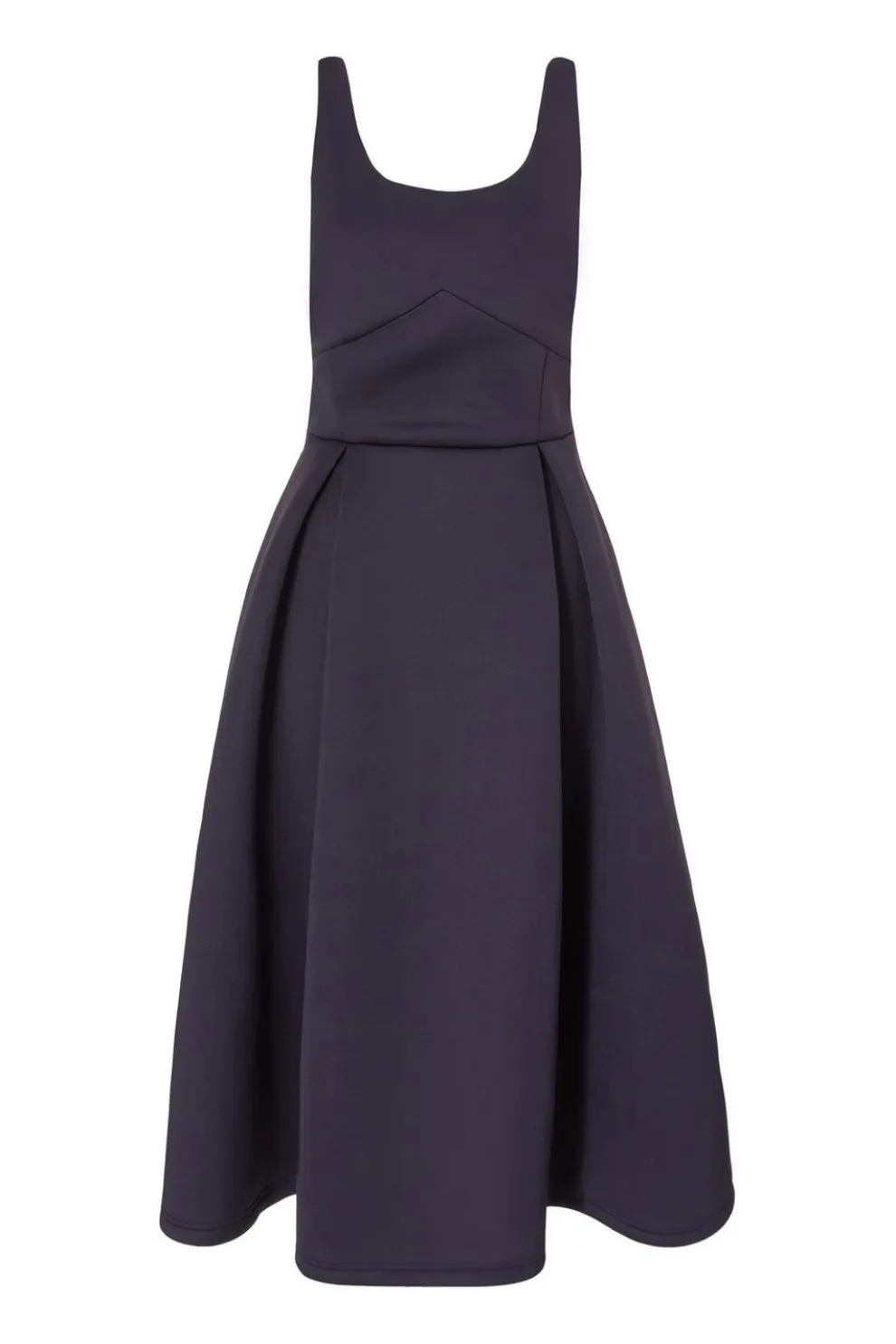 Navy Bow Back Midi Dress