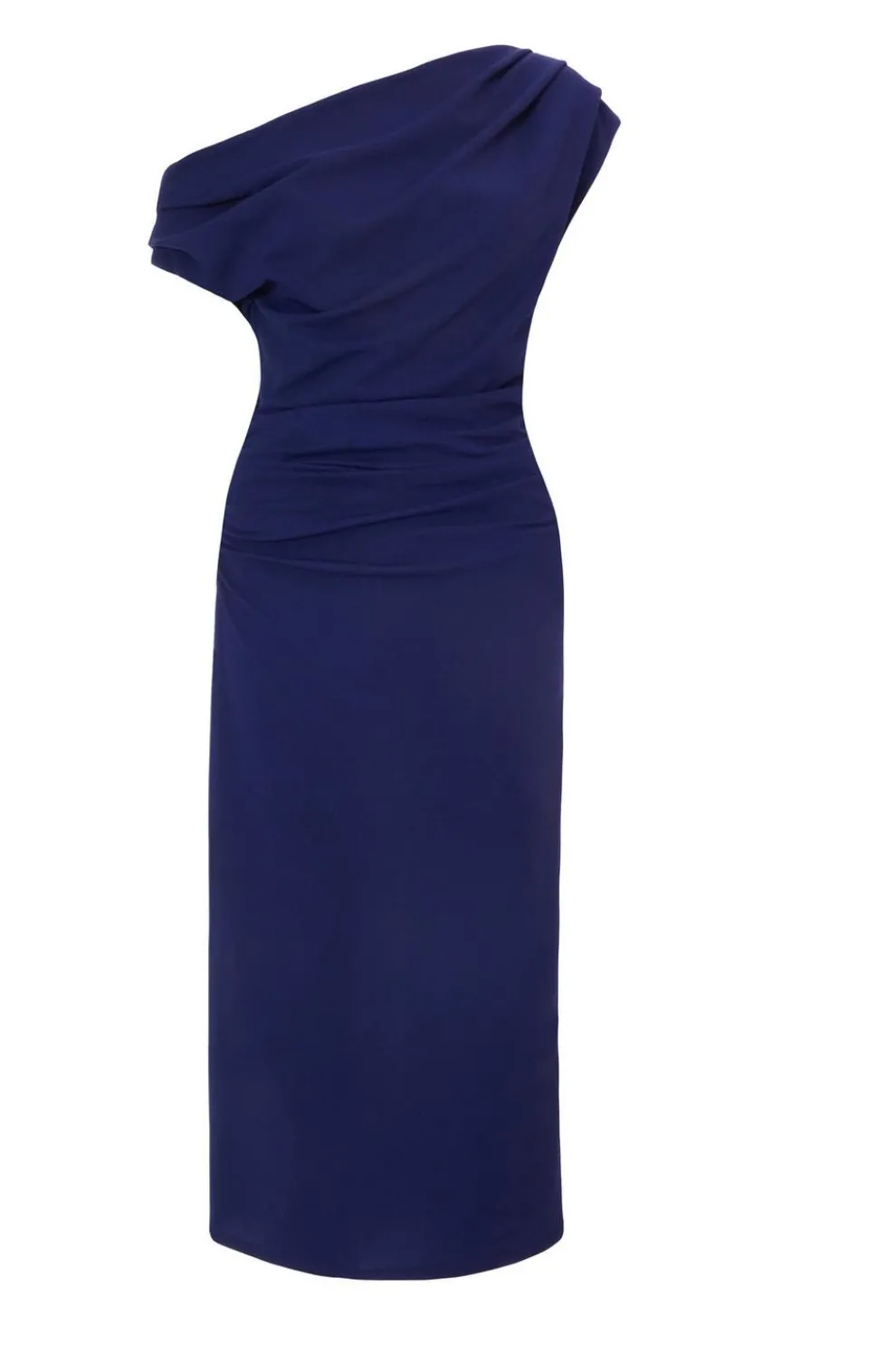 Navy Drop Shoulder Midi Dress