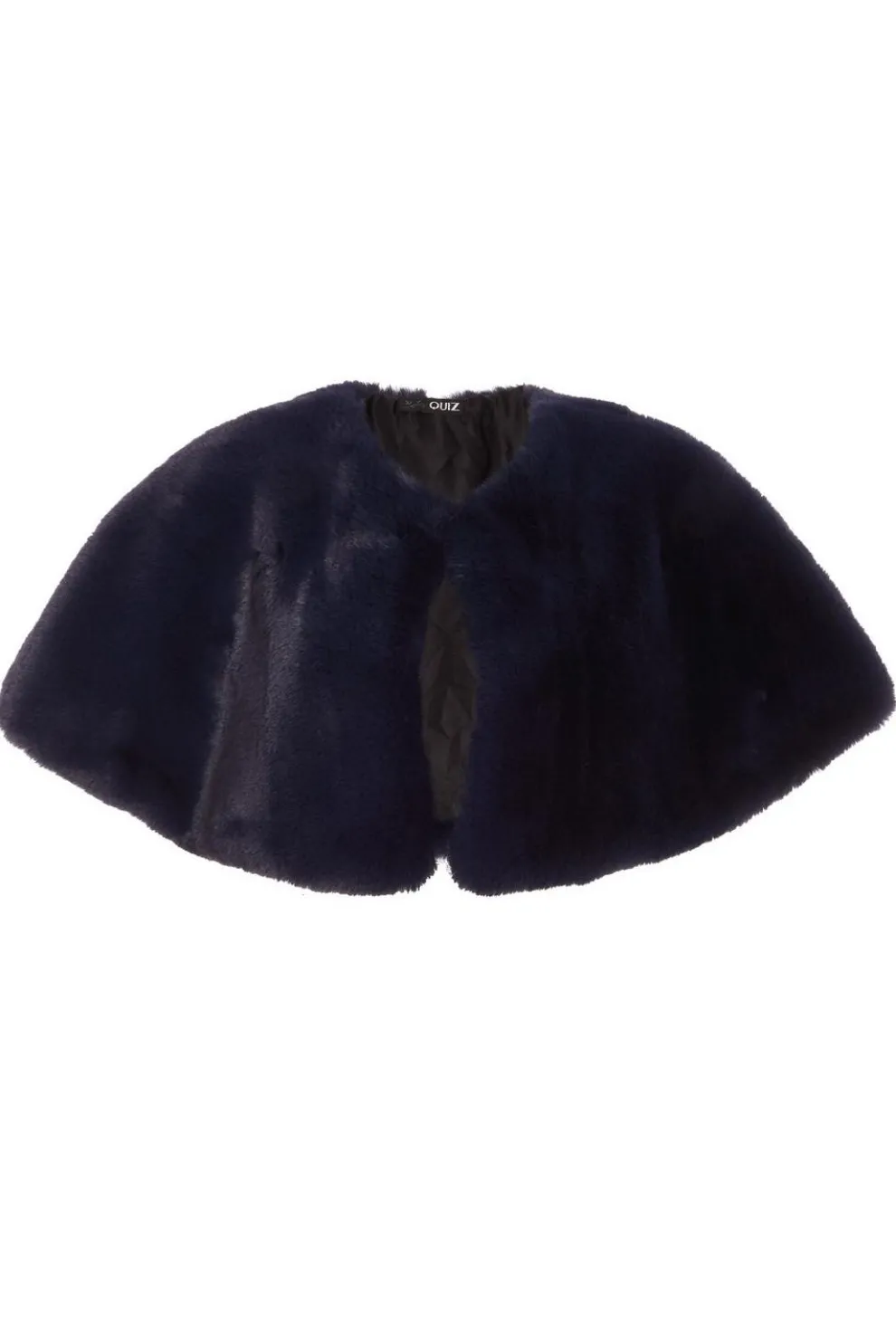 Navy Faux Fur Wrap