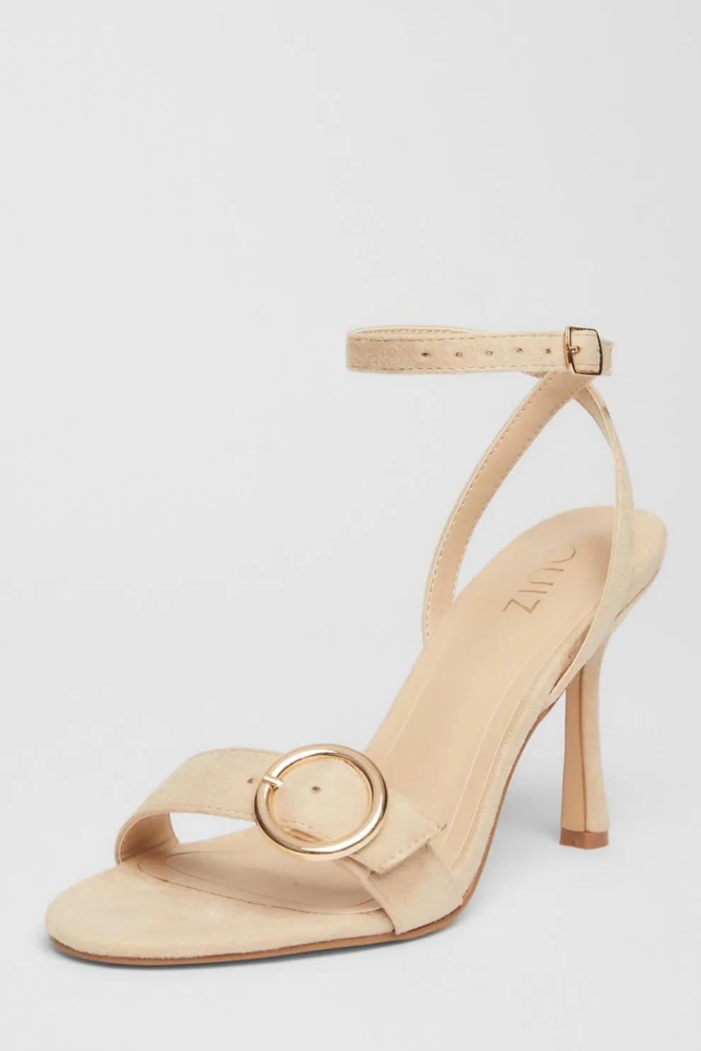 Nude Buckle Front Heels