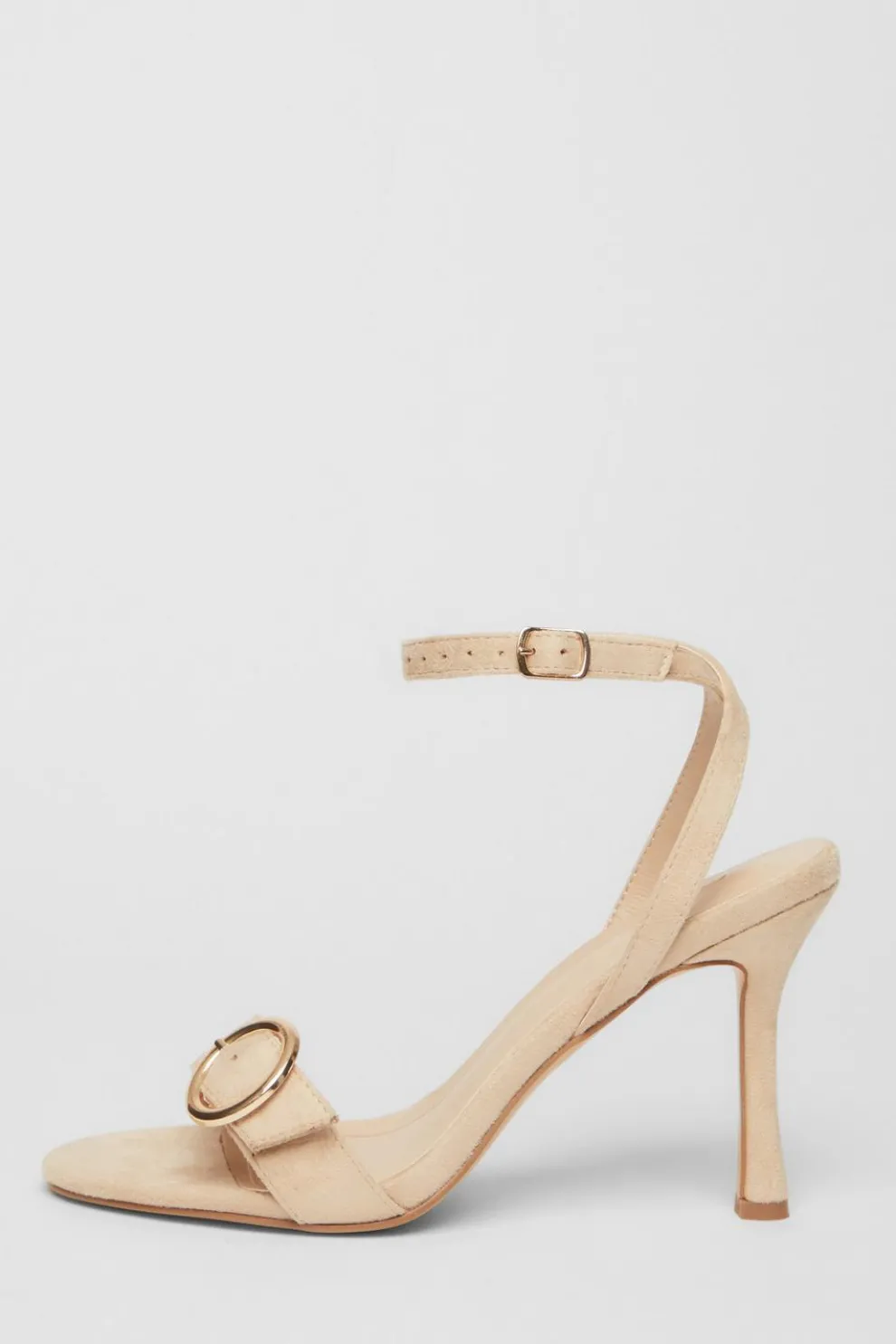 Nude Buckle Front Heels