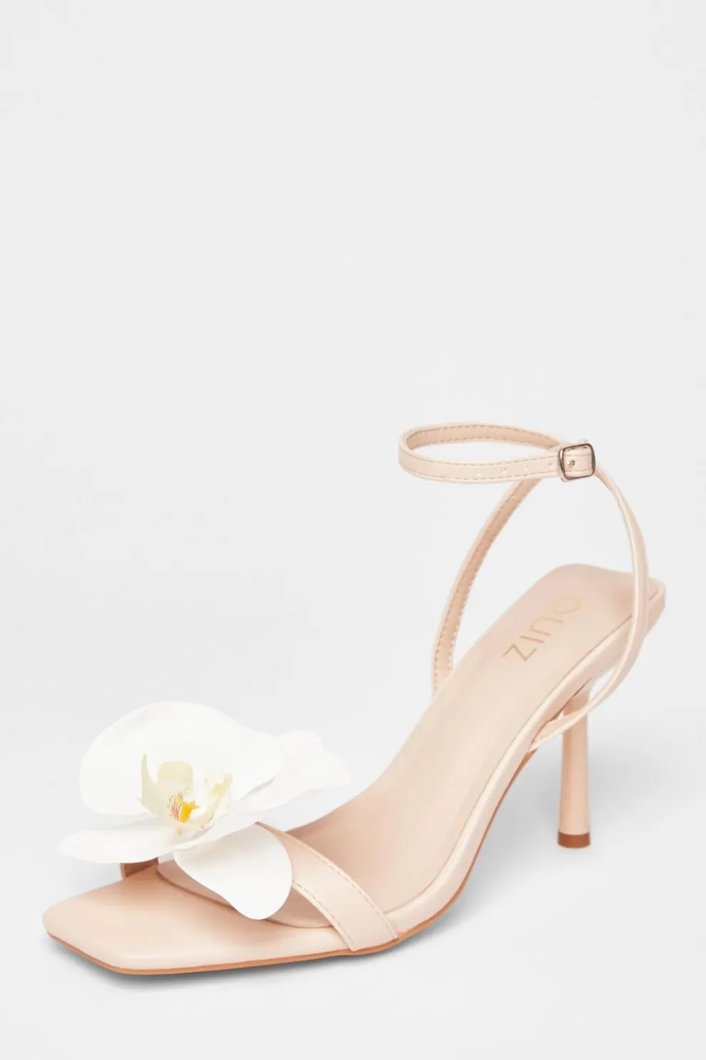 Nude Flower Detail Stiletto Heels