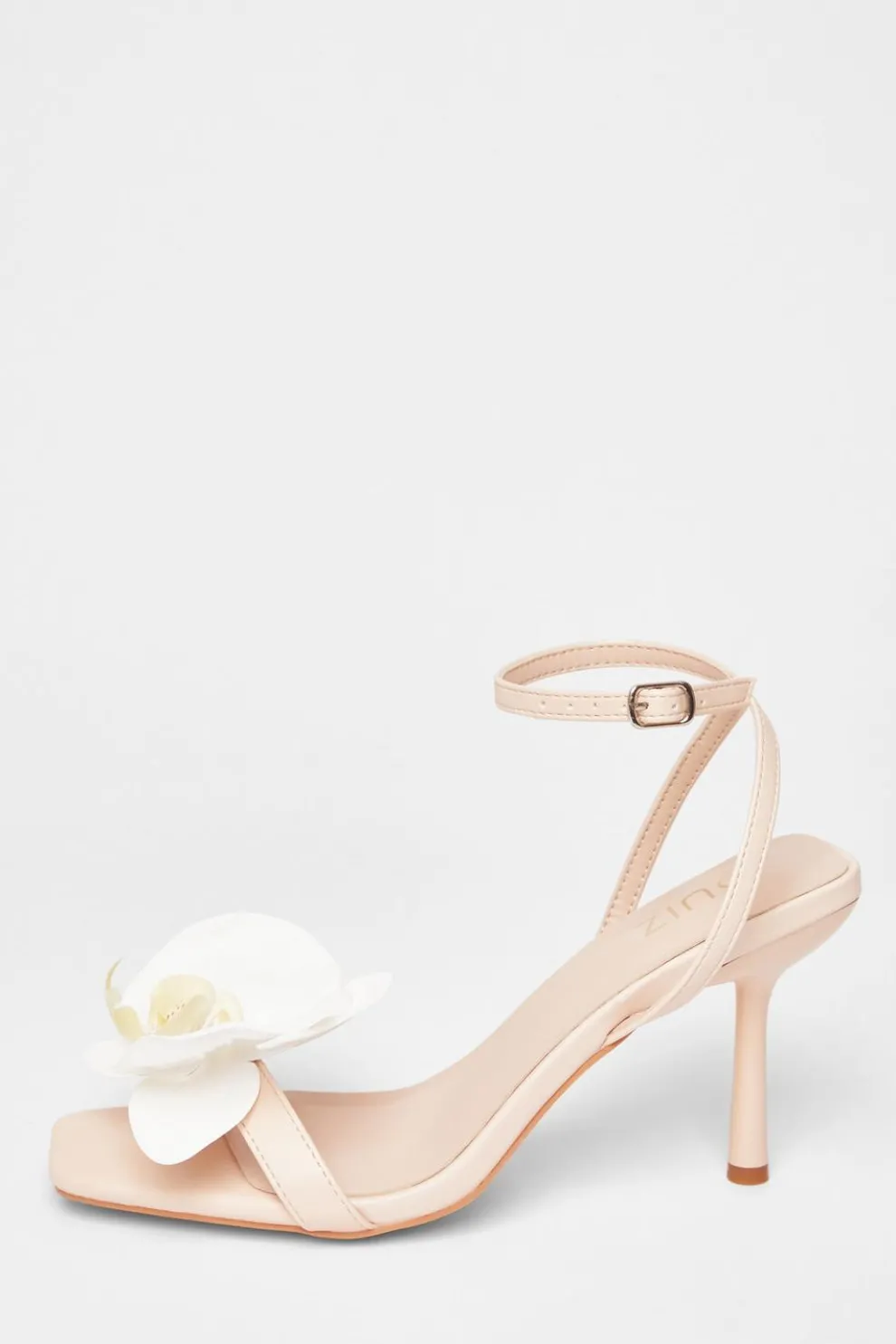 Nude Flower Detail Stiletto Heels