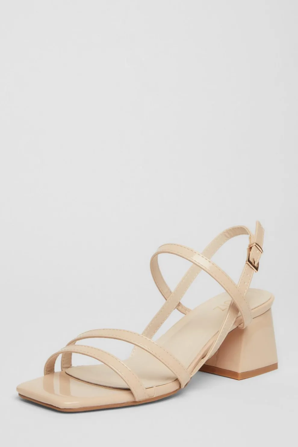 Nude Sling Back Heeled Sandal