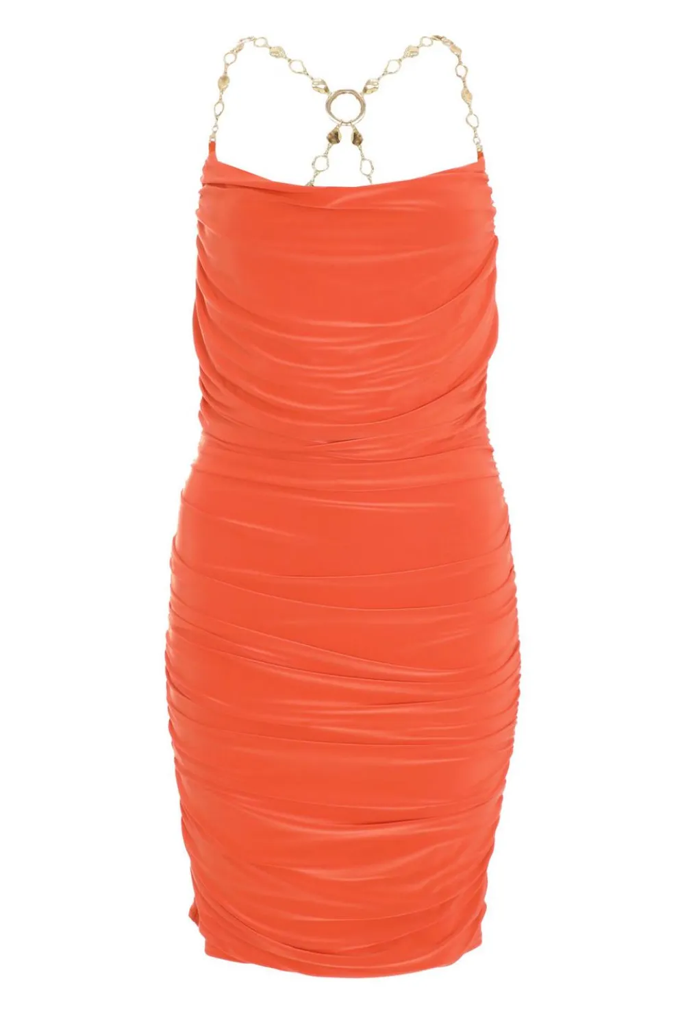 Orange Chain Bodycon Mini Dress