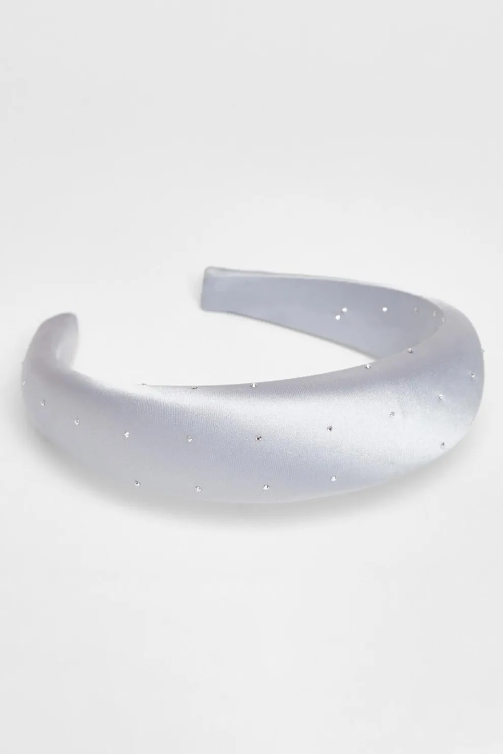 Pale Blue Satin Diamante Headband