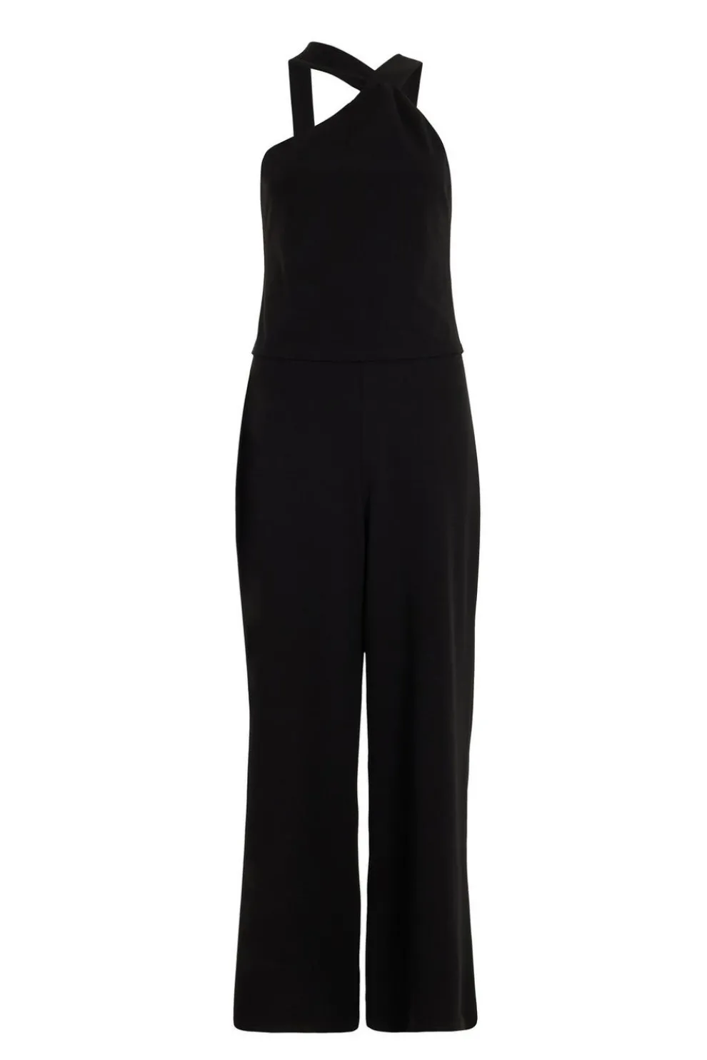 Petite Black Knot Detail Jumpsuit