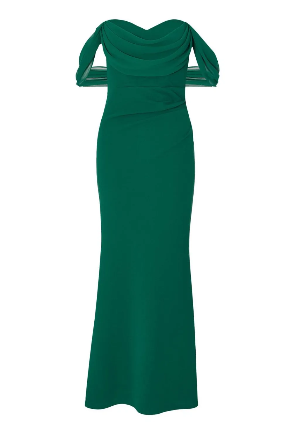 Petite Bottle Green Drop Sleeve Maxi Dress