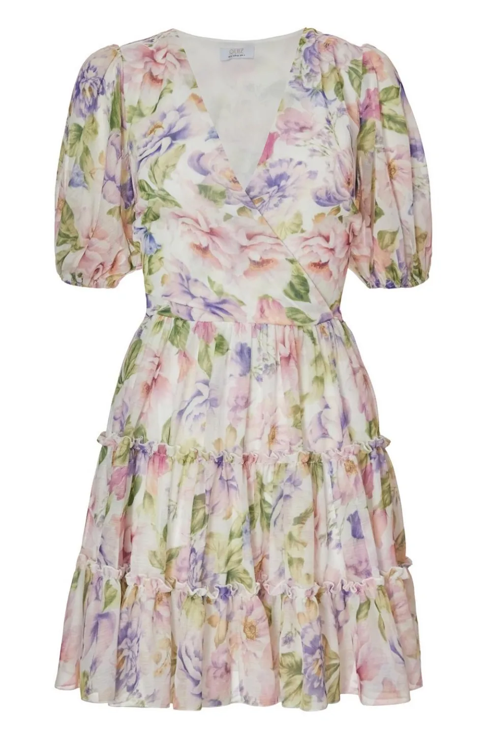 Petite Floral Chifffon Frill Skater Dress