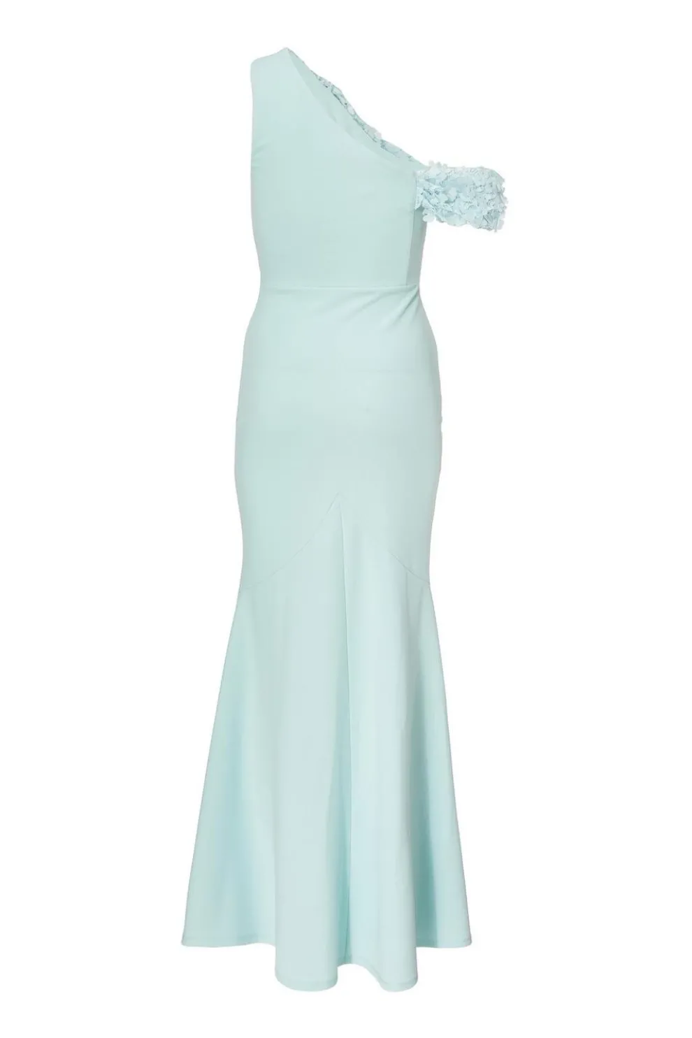 Petite Light Blue Floral Ruched Maxi Dress