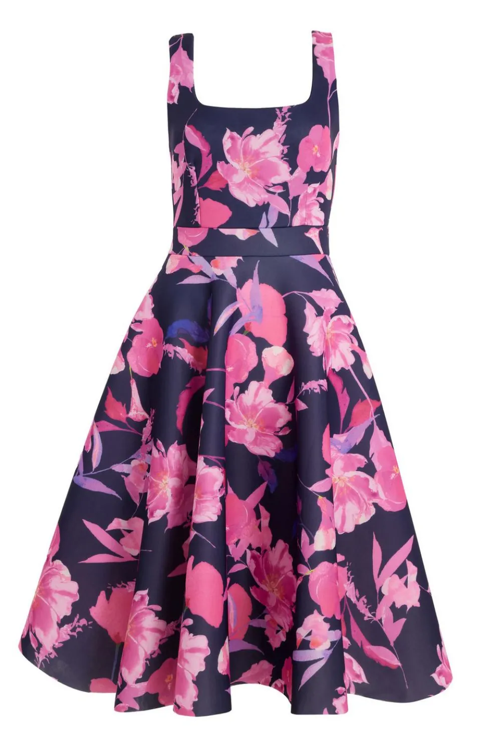 Petite Navy Floral Midaxi Dress