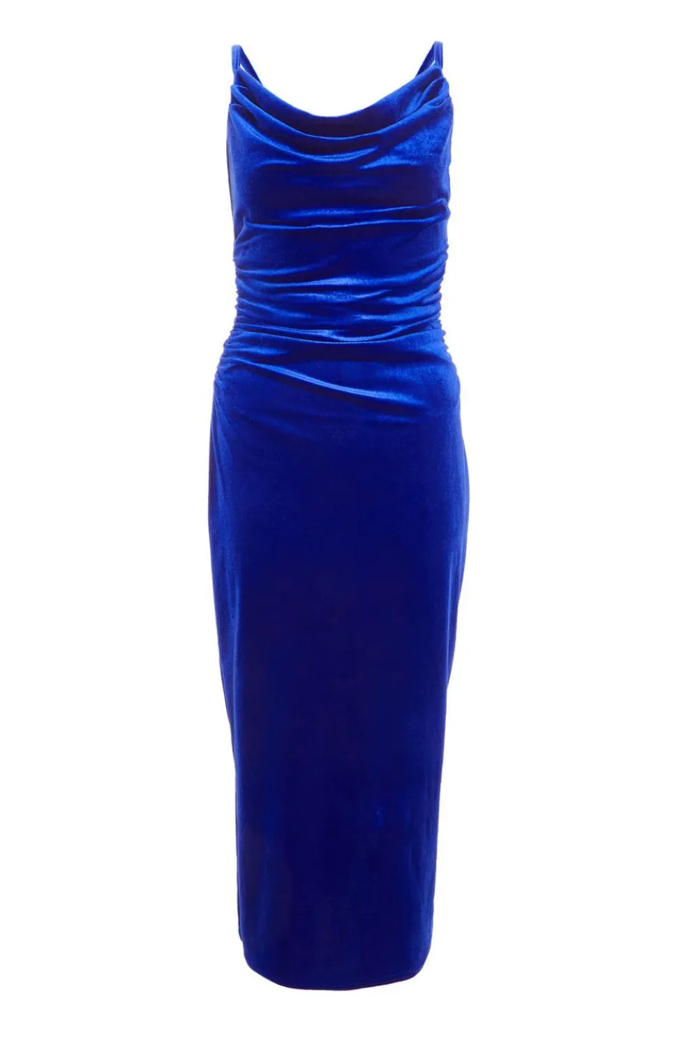 Petite Royal Blue Velvet Midaxi Dress