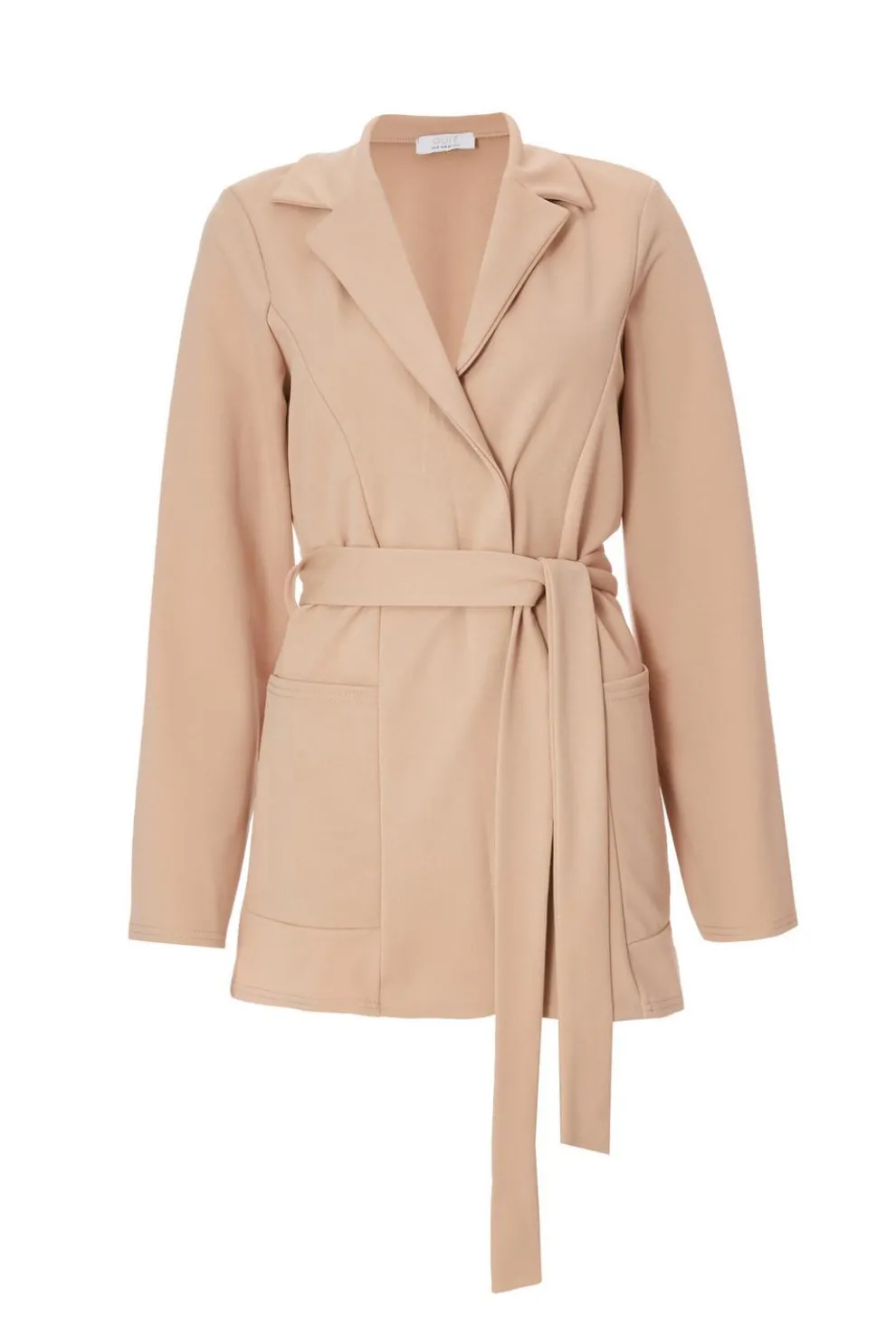 Petite Stone Tie Waist Blazer