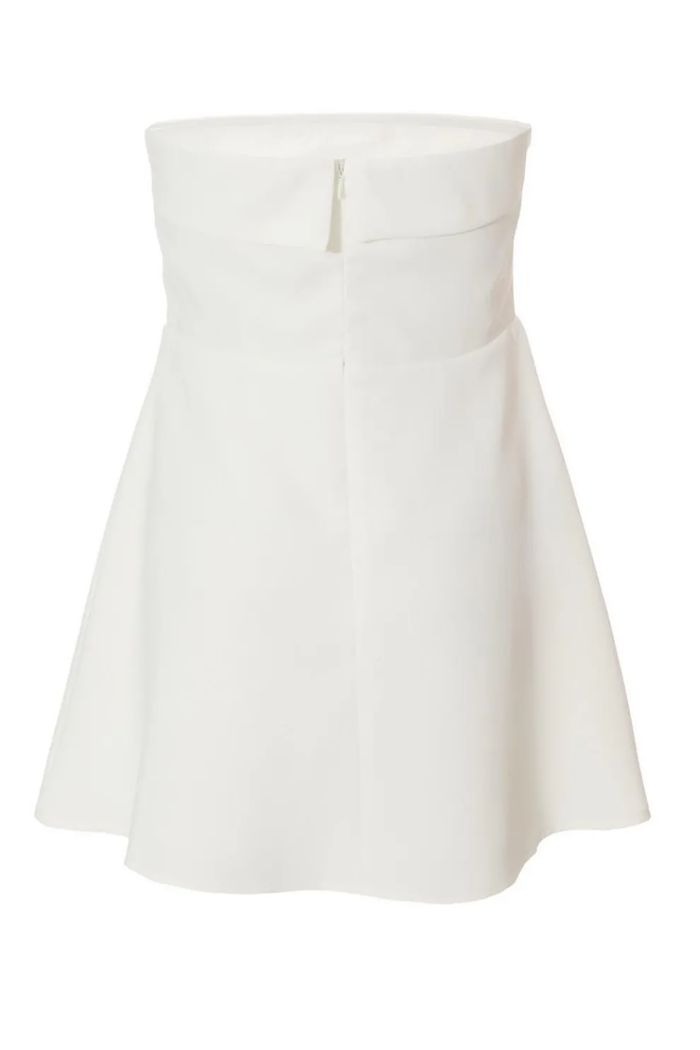 Petite White Bandeau Mini Dress