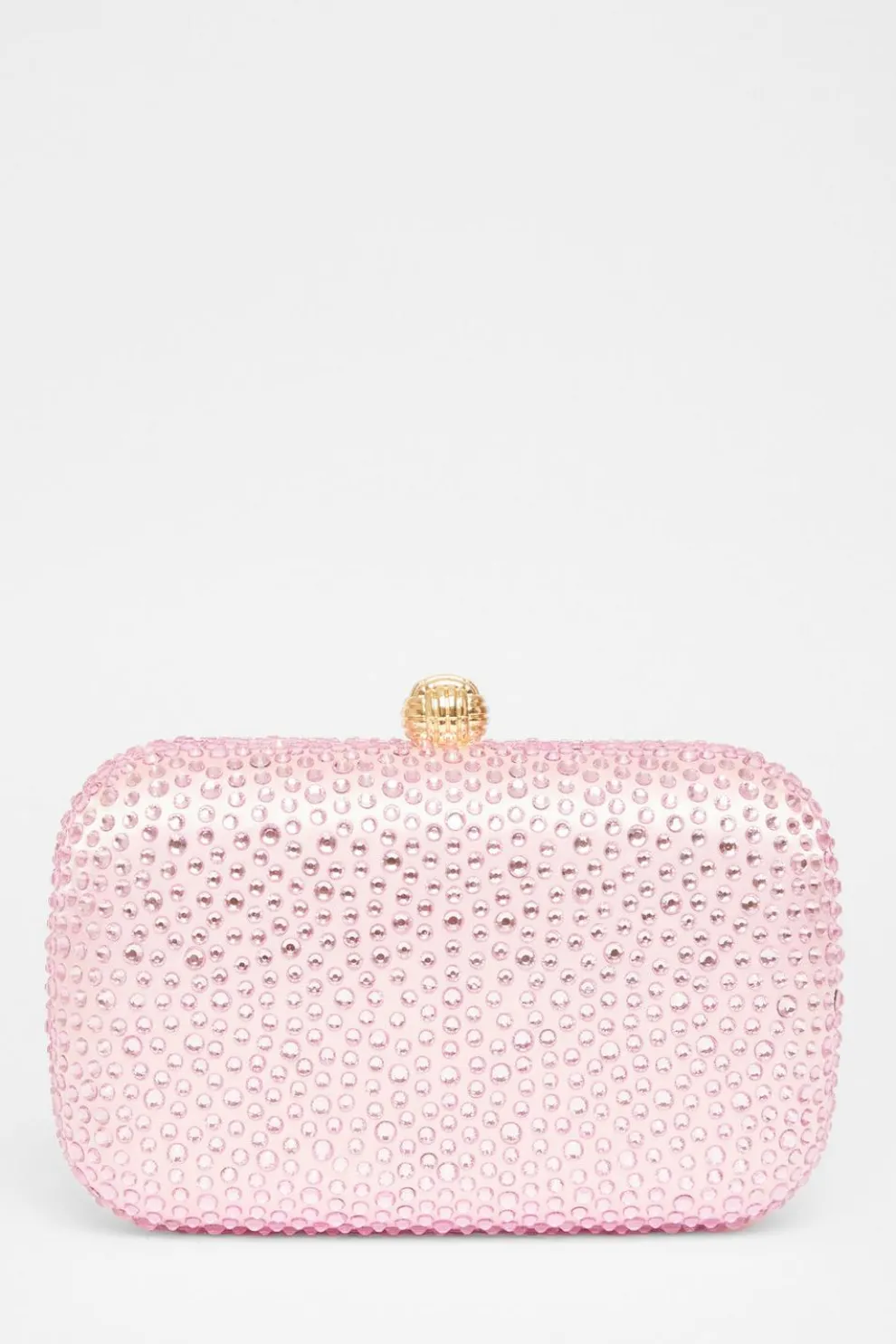 Pink Diamante Clip Box Bag