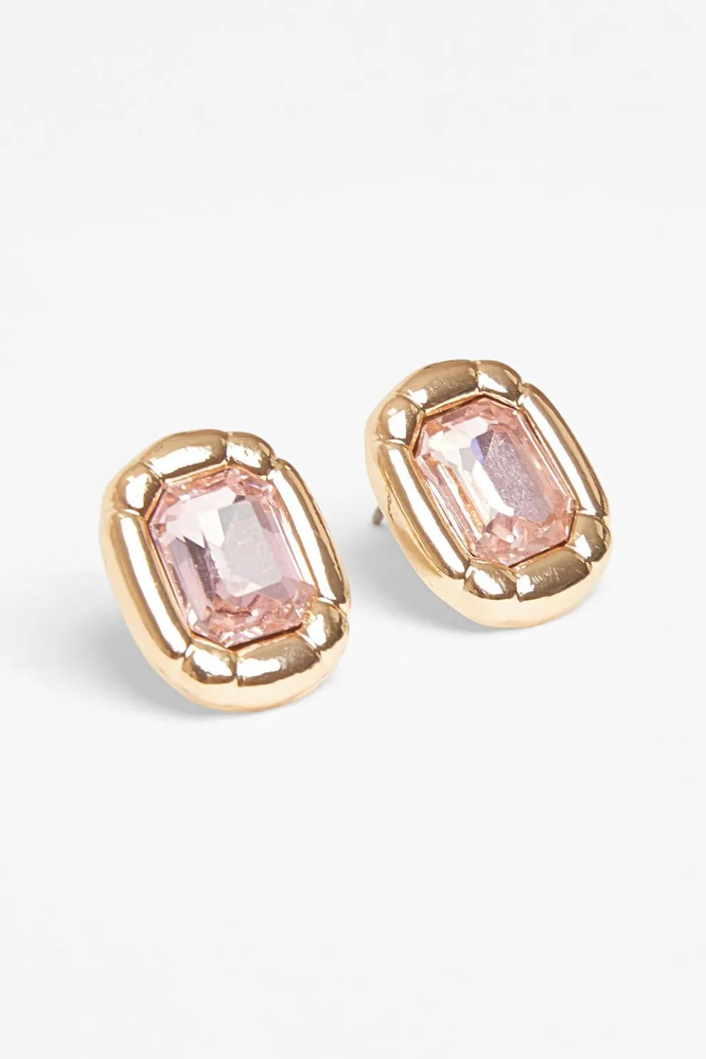 Pink Jewel Stud Earrings